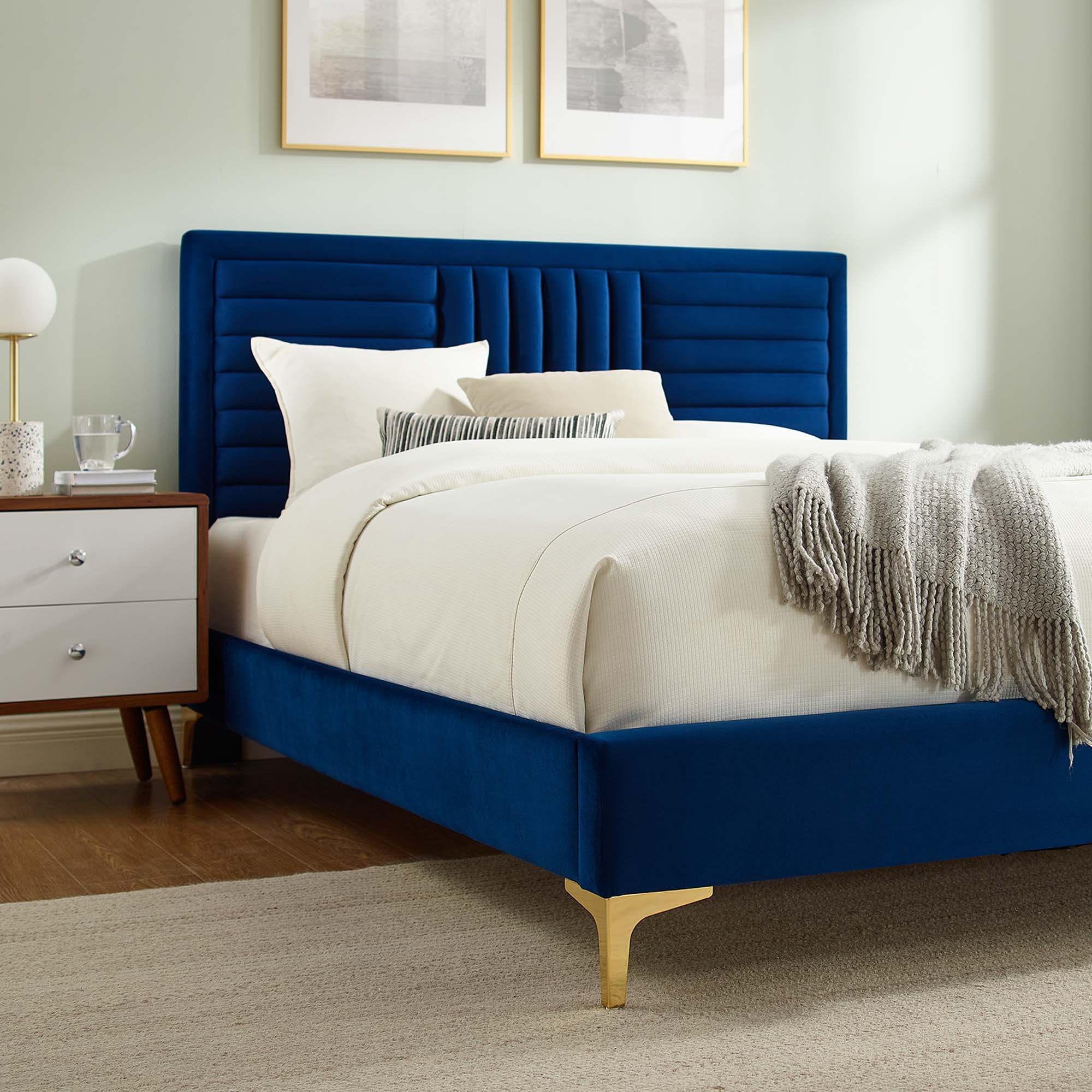 Modway Sofia Channel Tufted Performance Velvet Full Platform Bed
