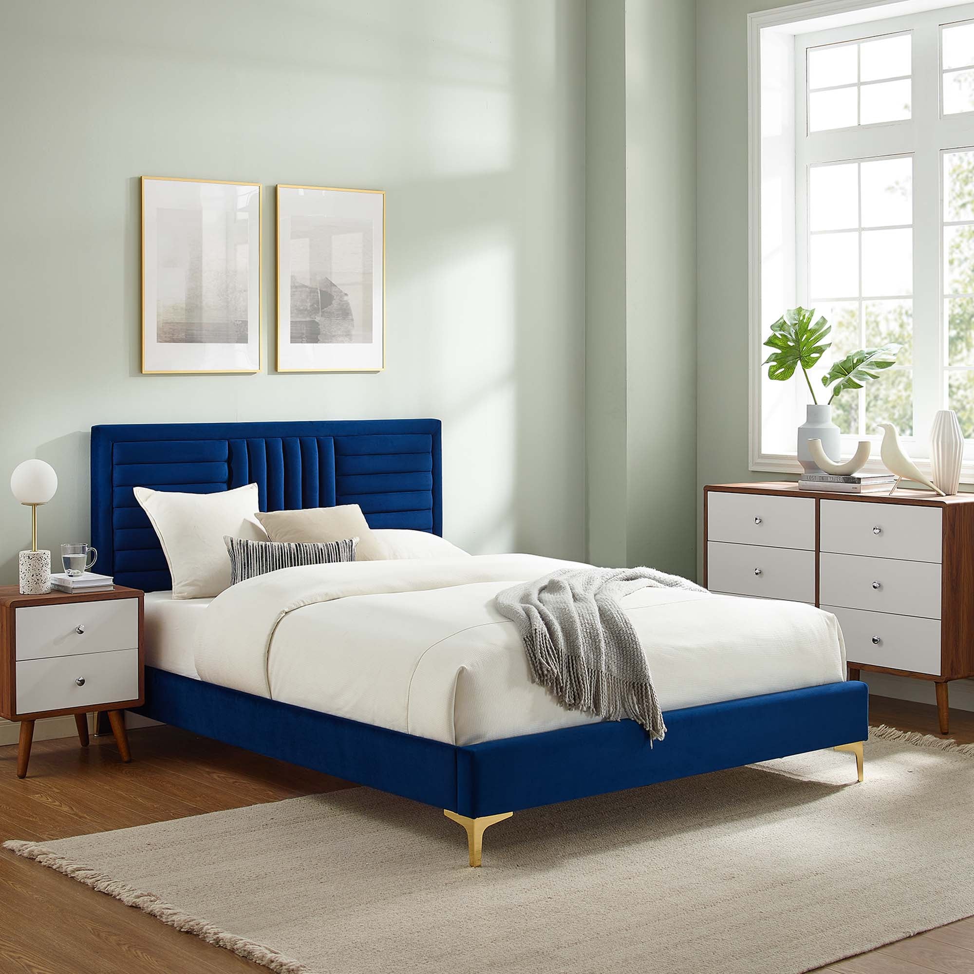 Modway Sofia Channel Tufted Performance Velvet Full Platform Bed