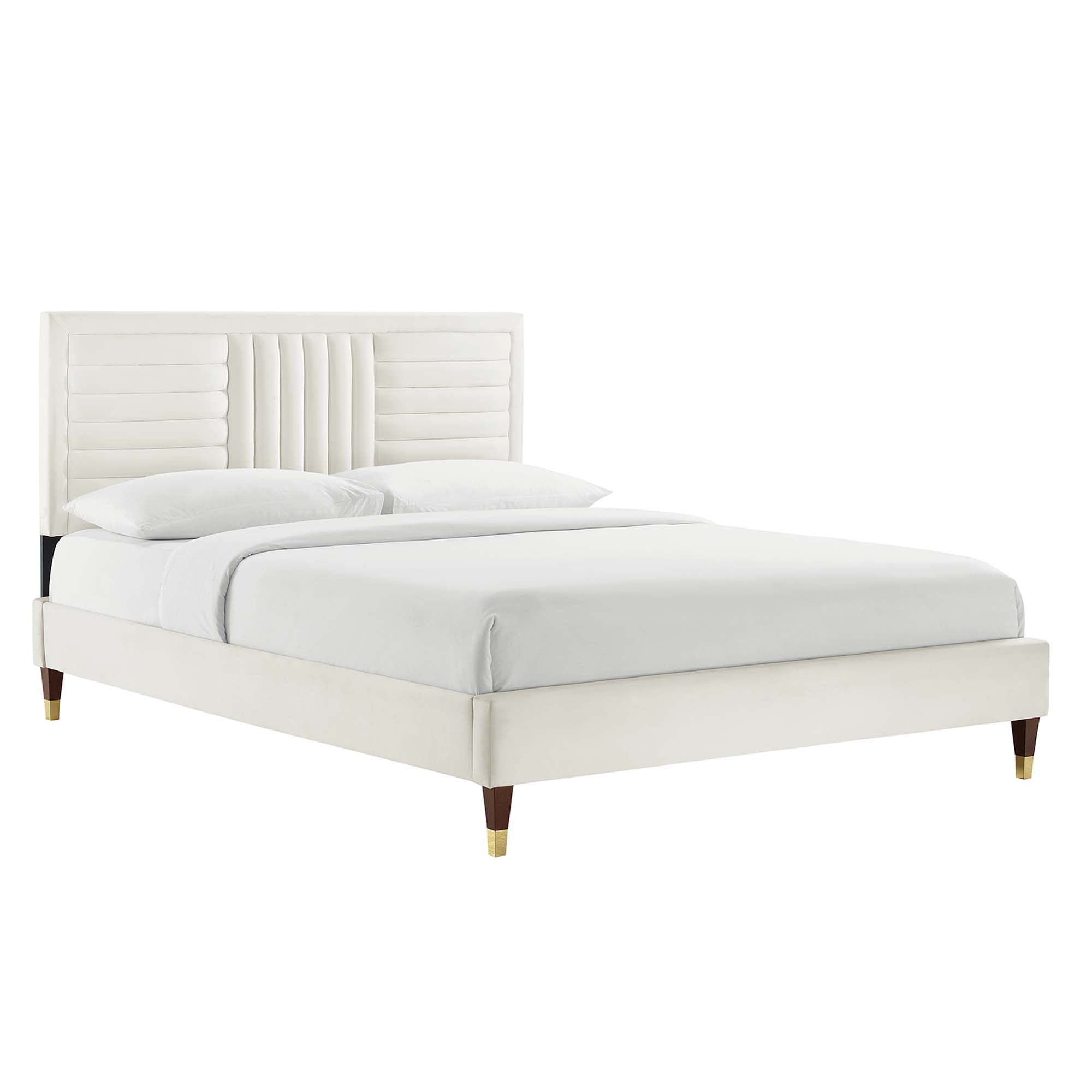 Modway Sofia Channel Tufted Performance Velvet King Platform Bed