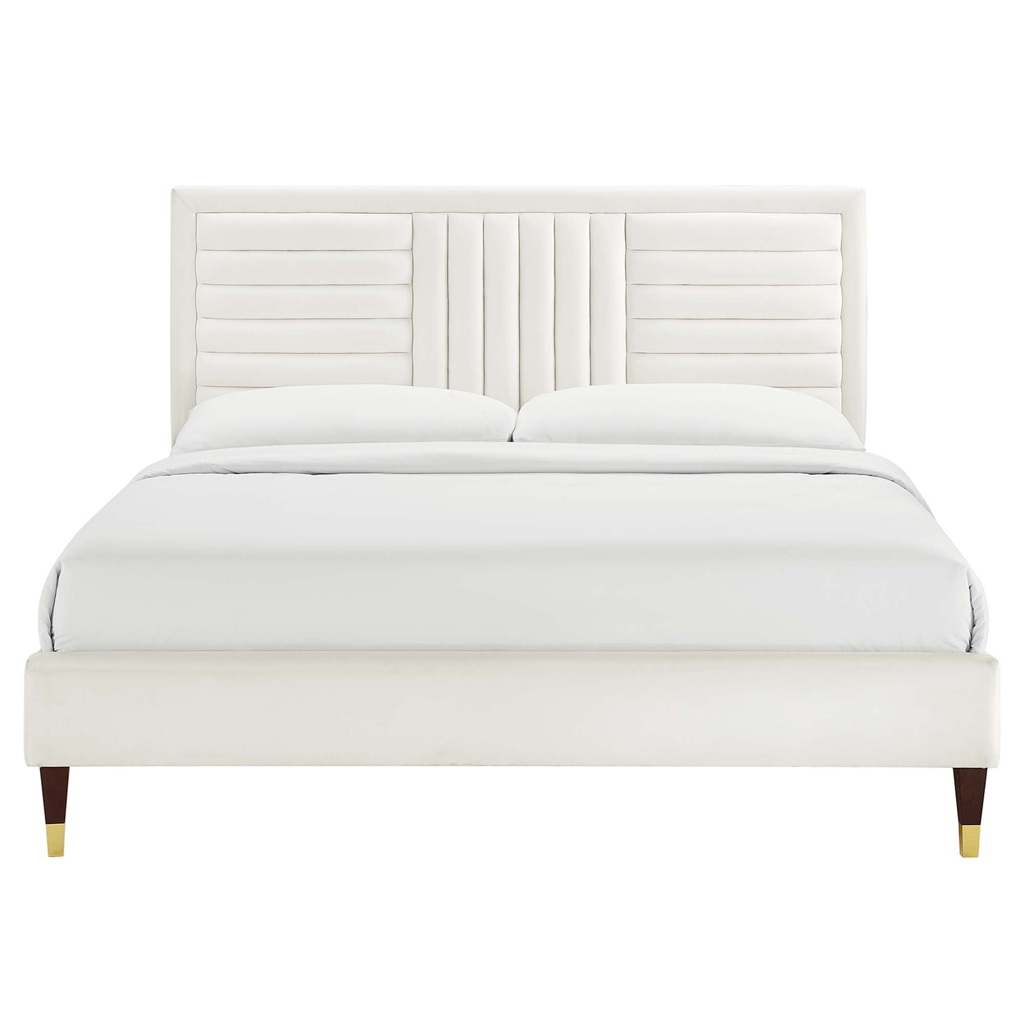 Modway Sofia Channel Tufted Performance Velvet King Platform Bed