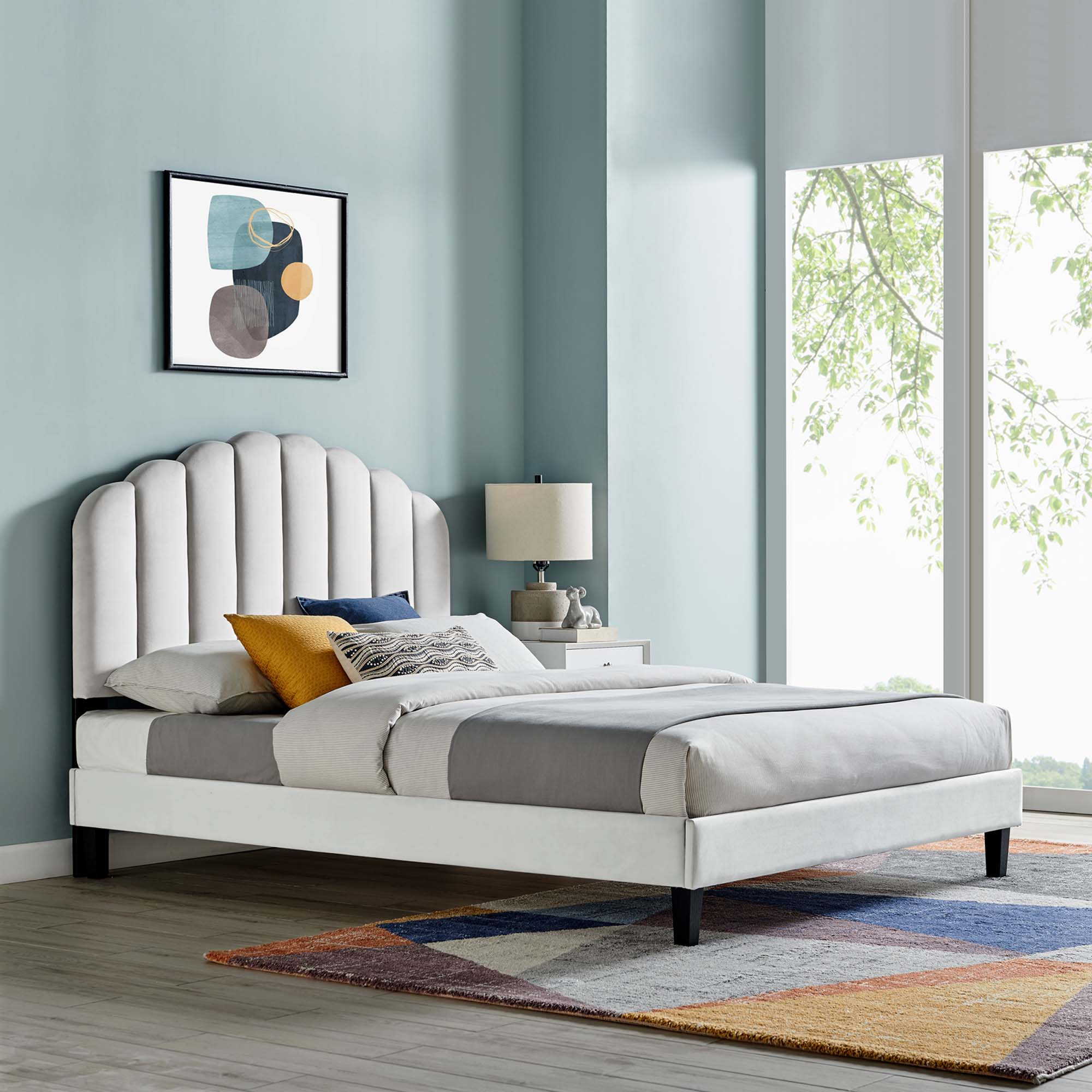 Modway Daisy Performance Velvet Full Platform Bed
