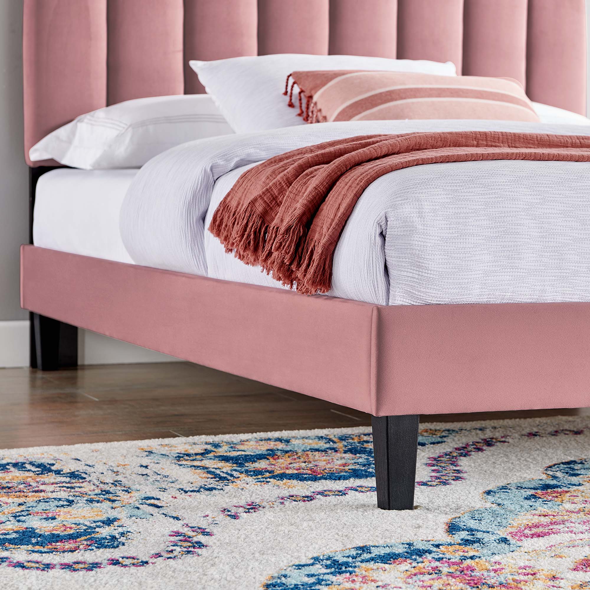 Modway Daisy Performance Velvet Twin Platform Bed