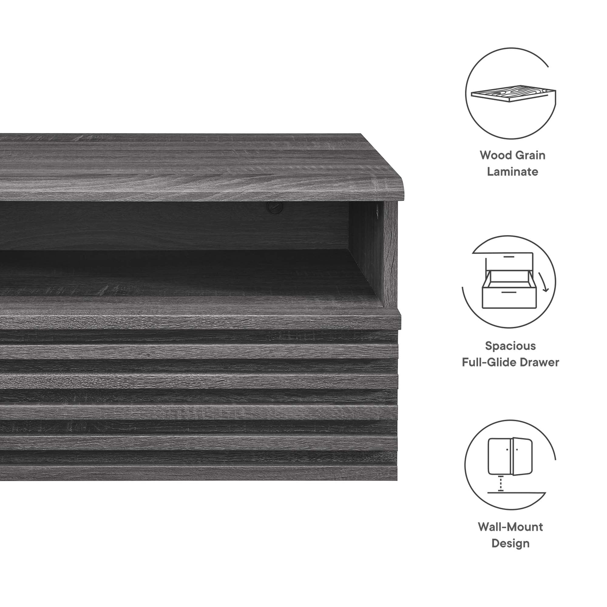 Modway Render Wall-Mount Nightstand