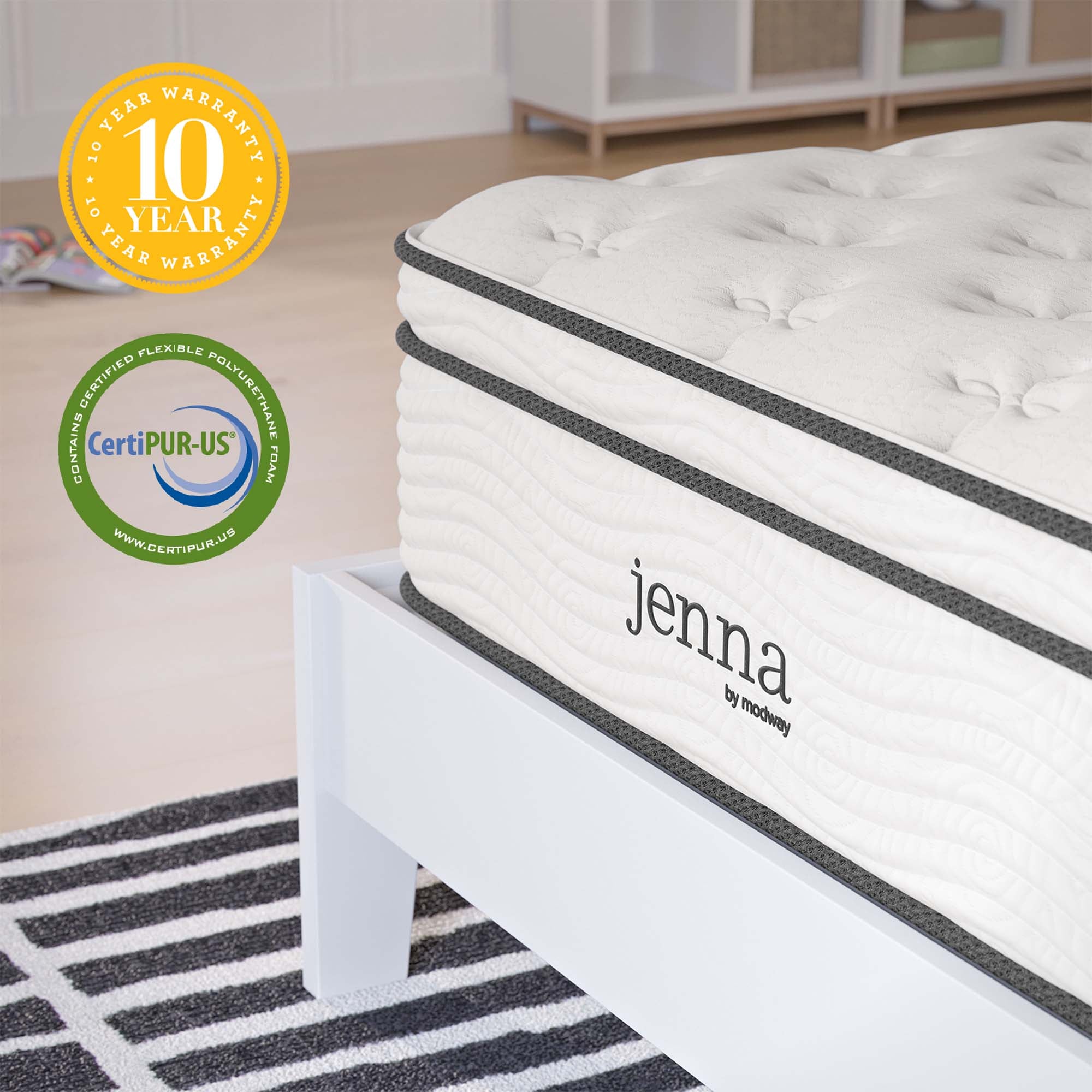 Modway Jenna 12" Innerspring and Foam Twin Mattress