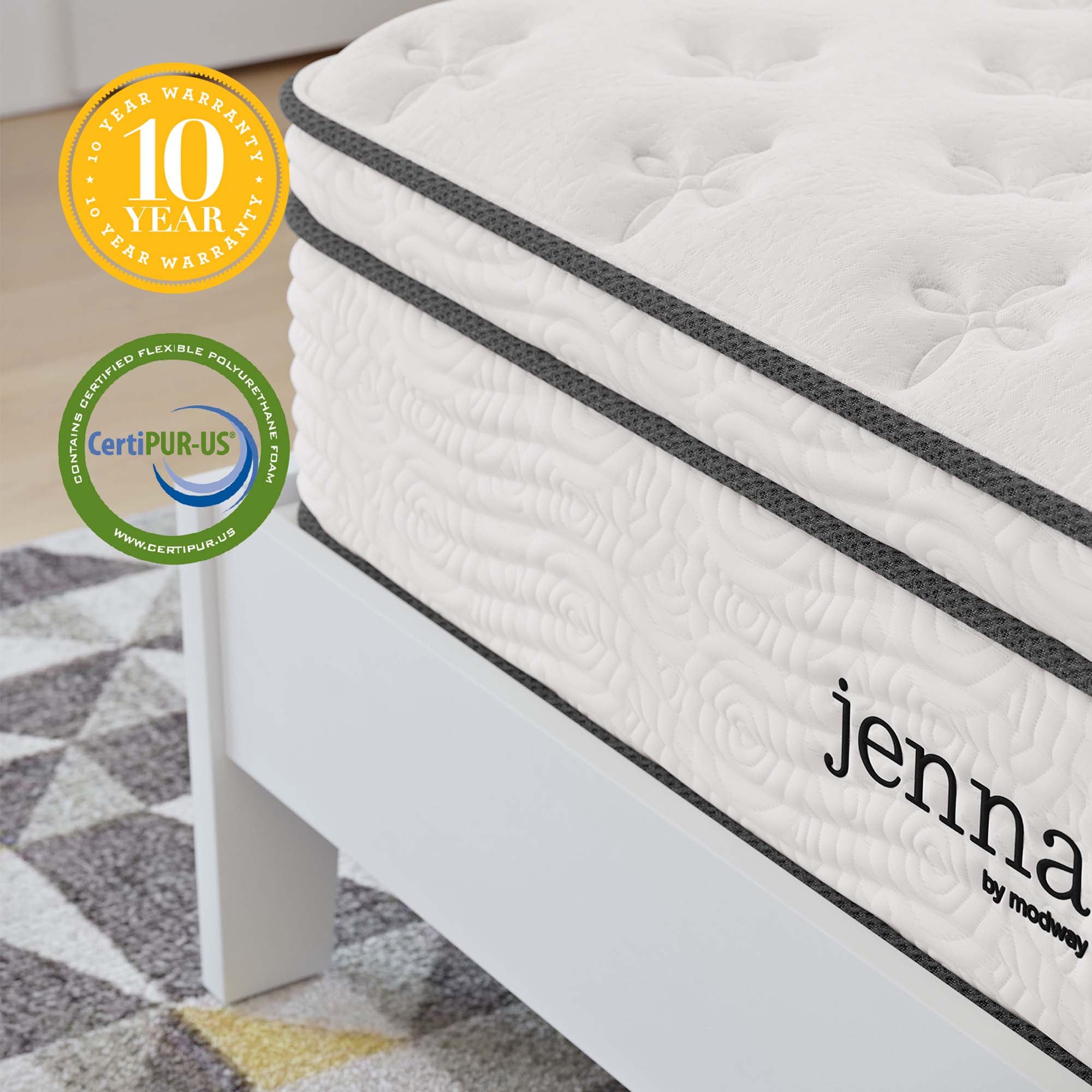 Modway Jenna 12" Innerspring and Foam Full Mattress