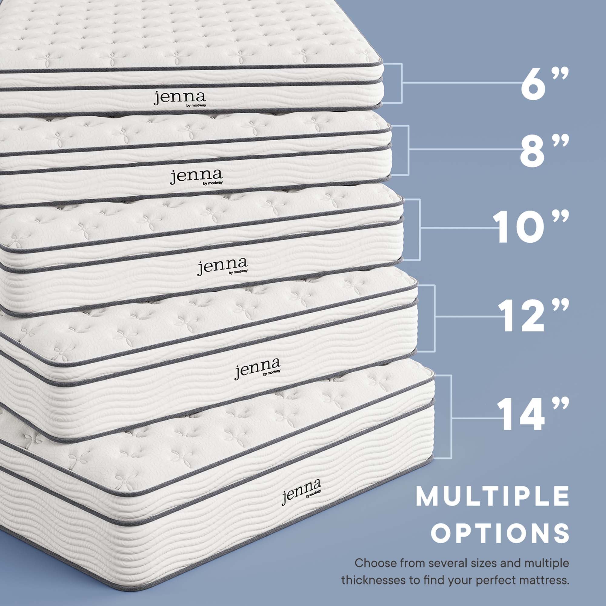 Modway Jenna 12" Innerspring and Foam Queen Mattress