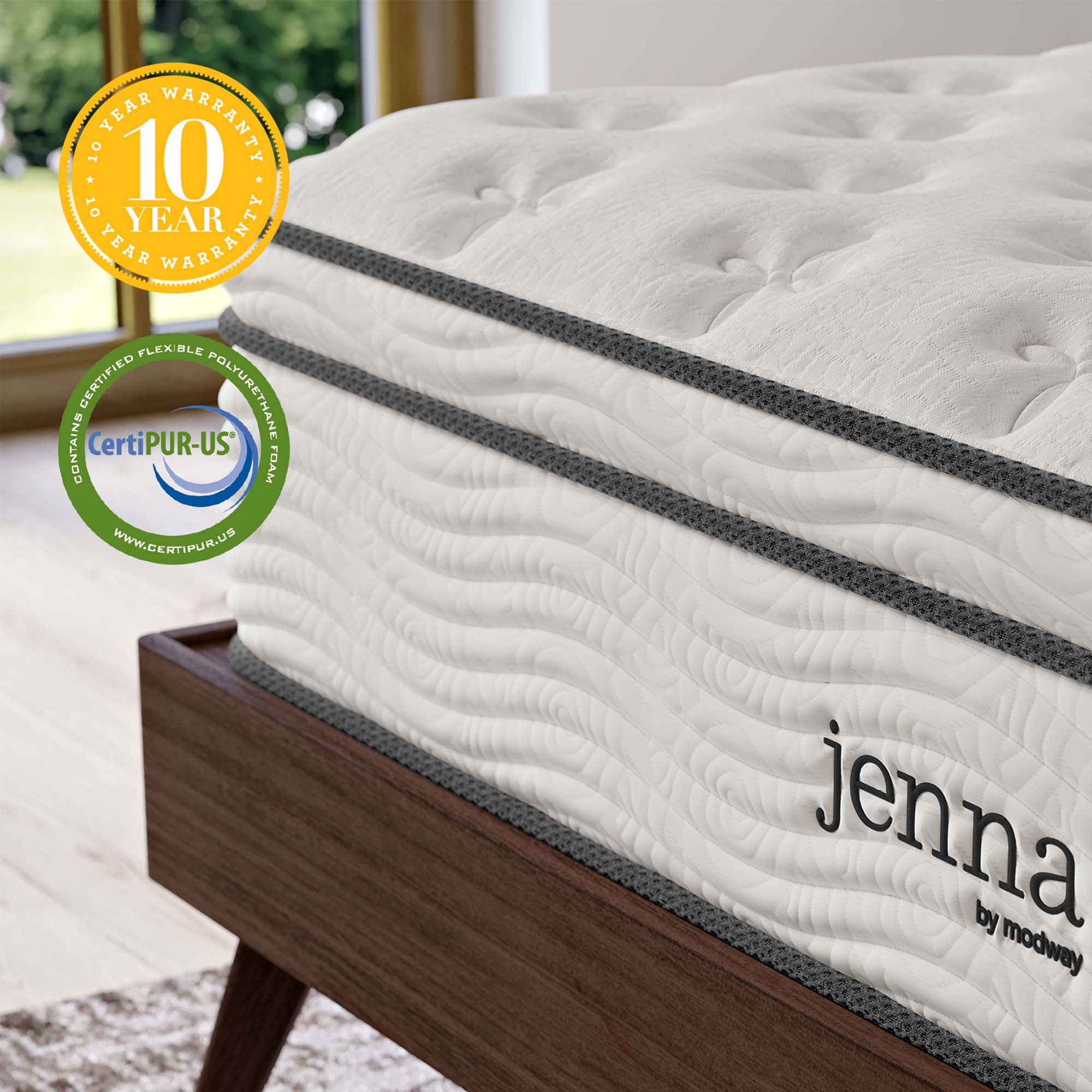 Modway Jenna 12" Innerspring and Foam Queen Mattress