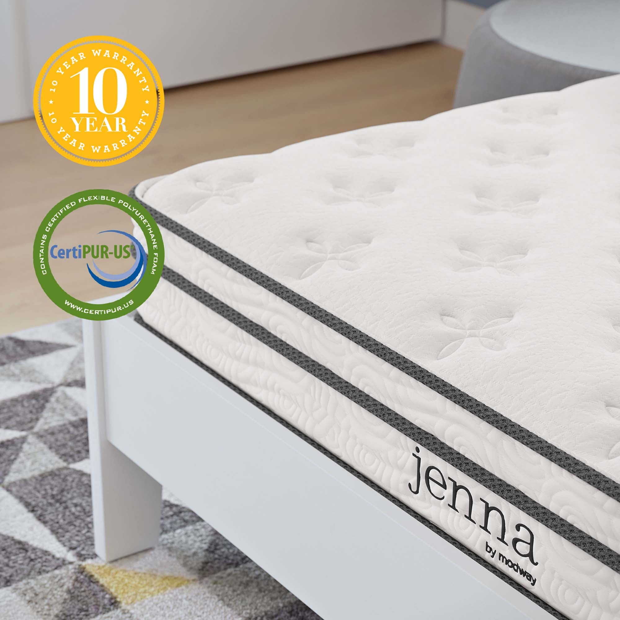 Modway Jenna 6" Innerspring and Foam Full Mattress