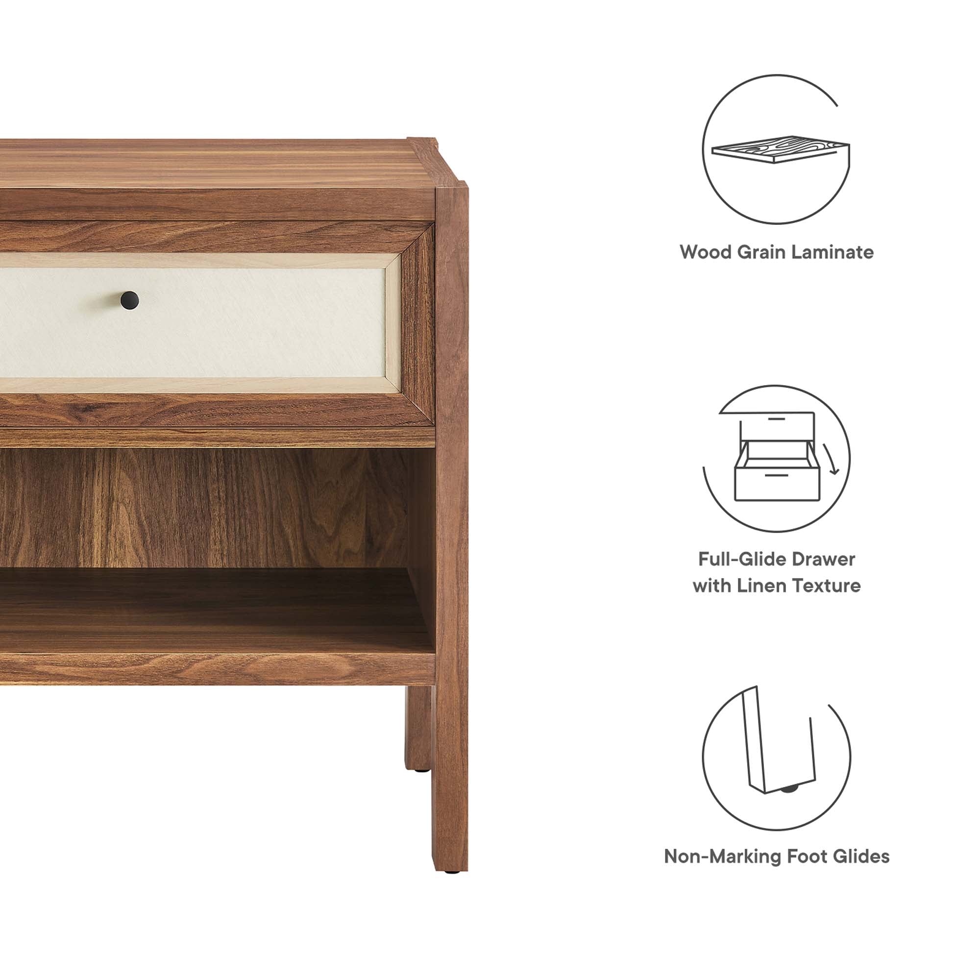 Modway Capri Wood Grain Nightstand