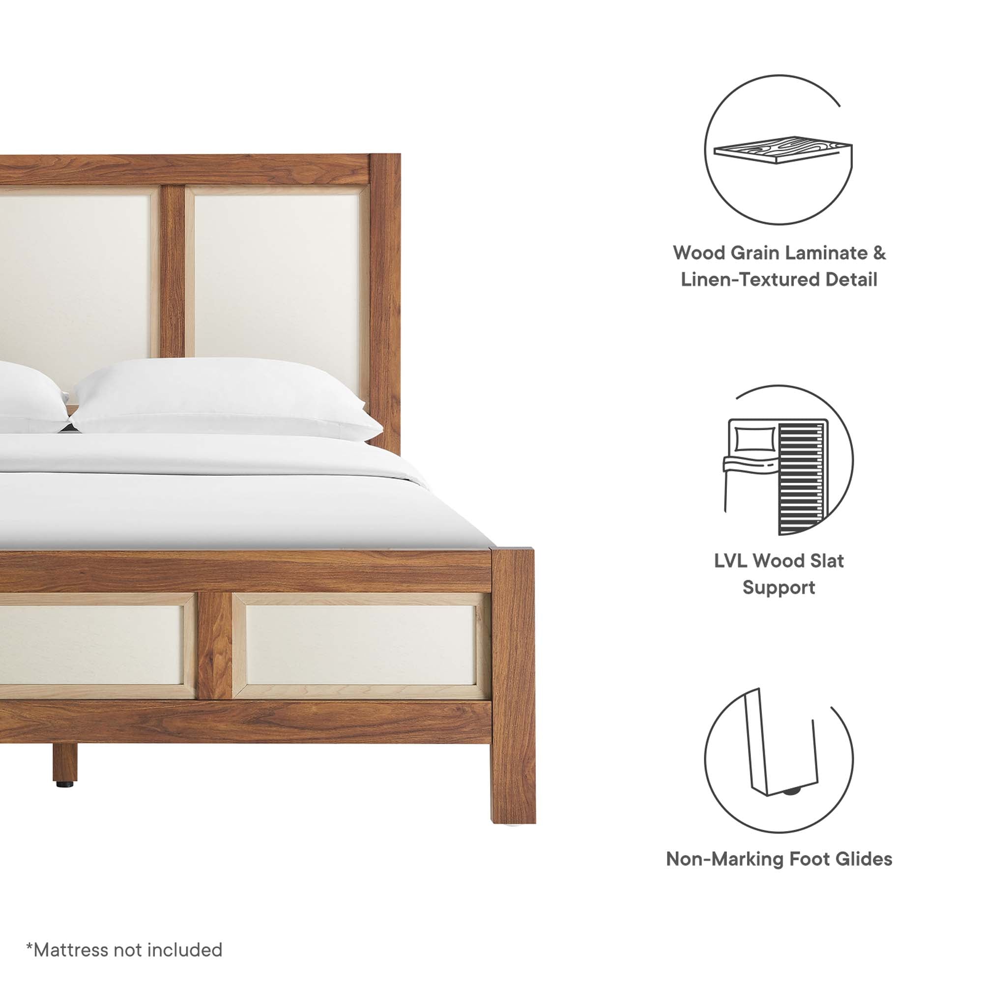 Modway Capri Wood Grain Queen Platform Bed