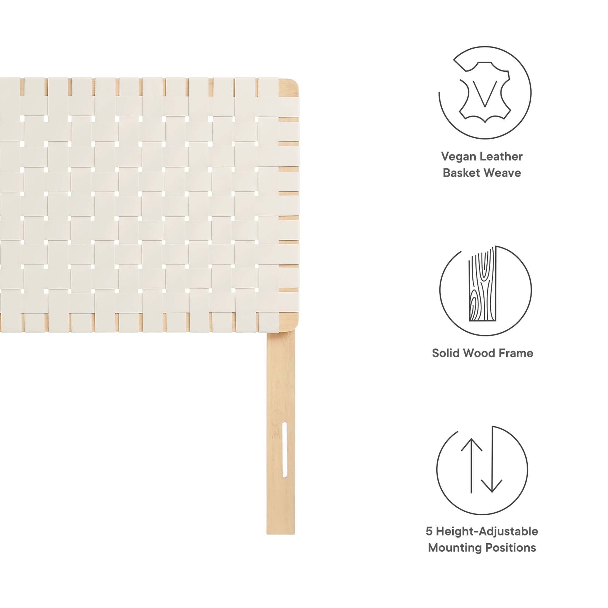 Modway Sparta Weave Vegan Leather Twin Headboard