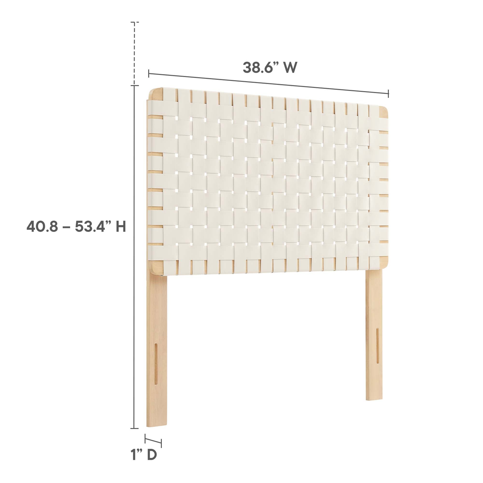 Modway Sparta Weave Vegan Leather Twin Headboard