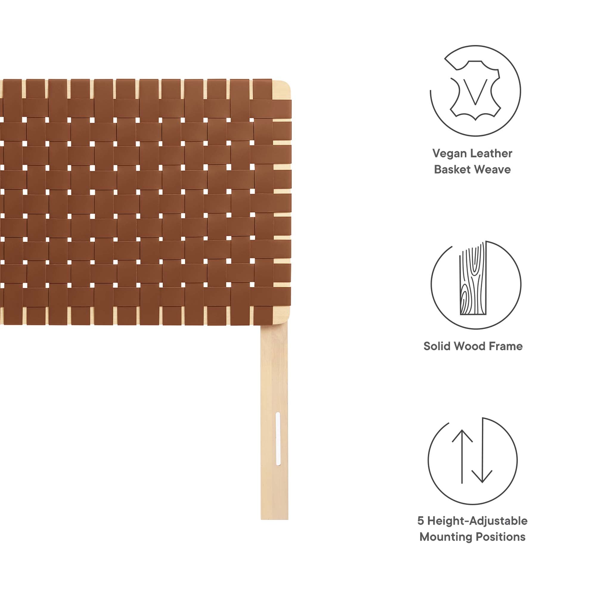 Modway Sparta Weave Vegan Leather Twin Headboard