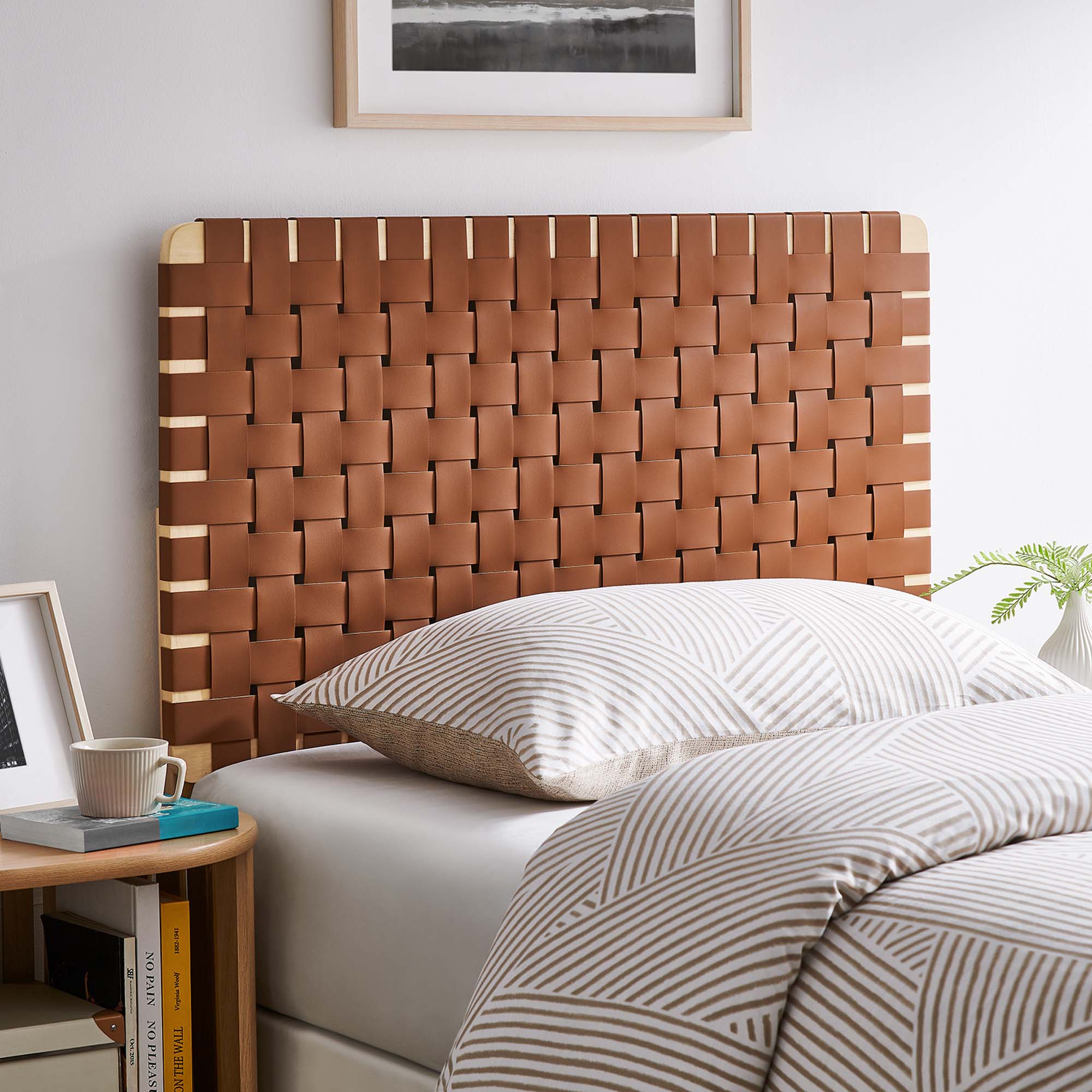 Modway Sparta Weave Vegan Leather Twin Headboard