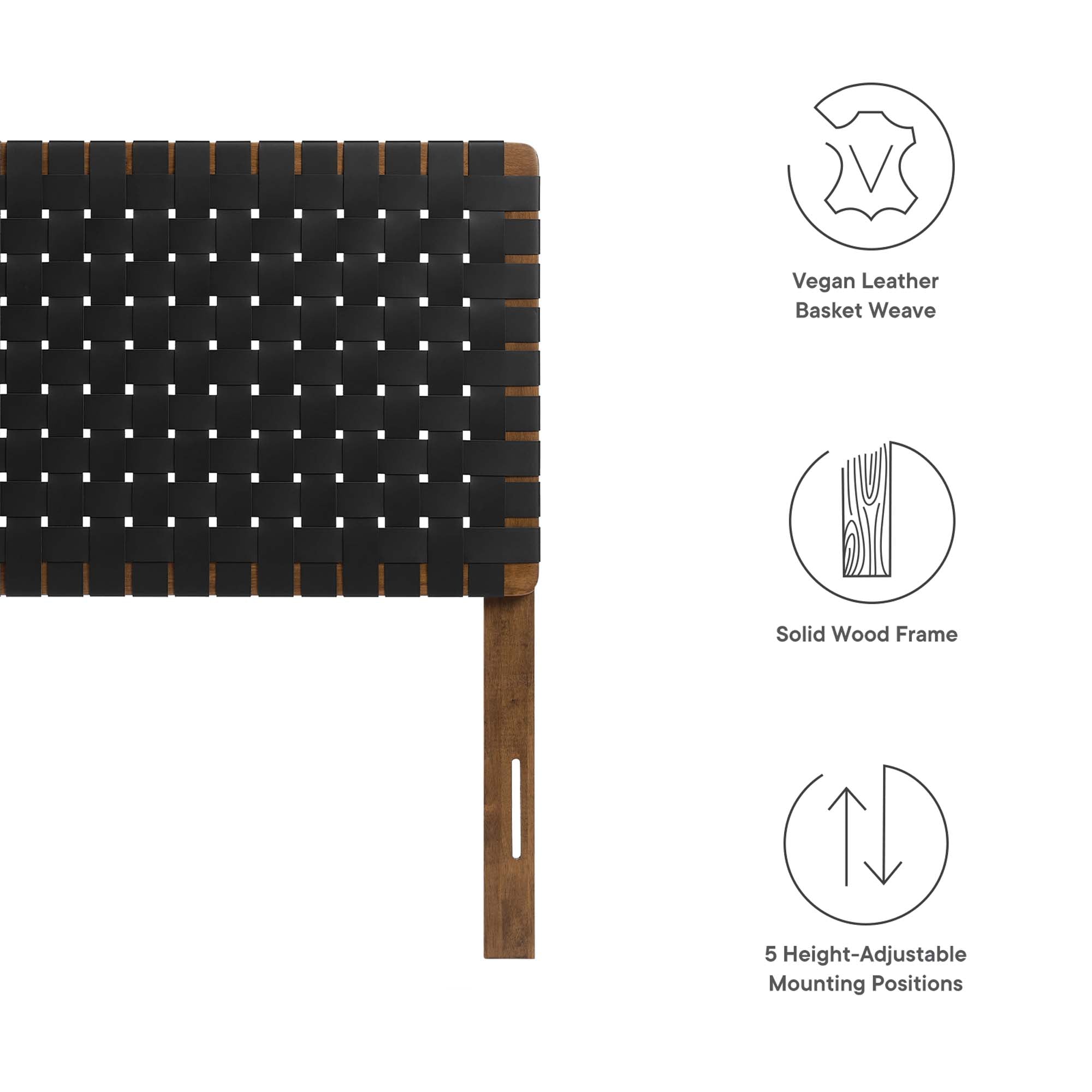 Modway Sparta Weave Vegan Leather Twin Headboard