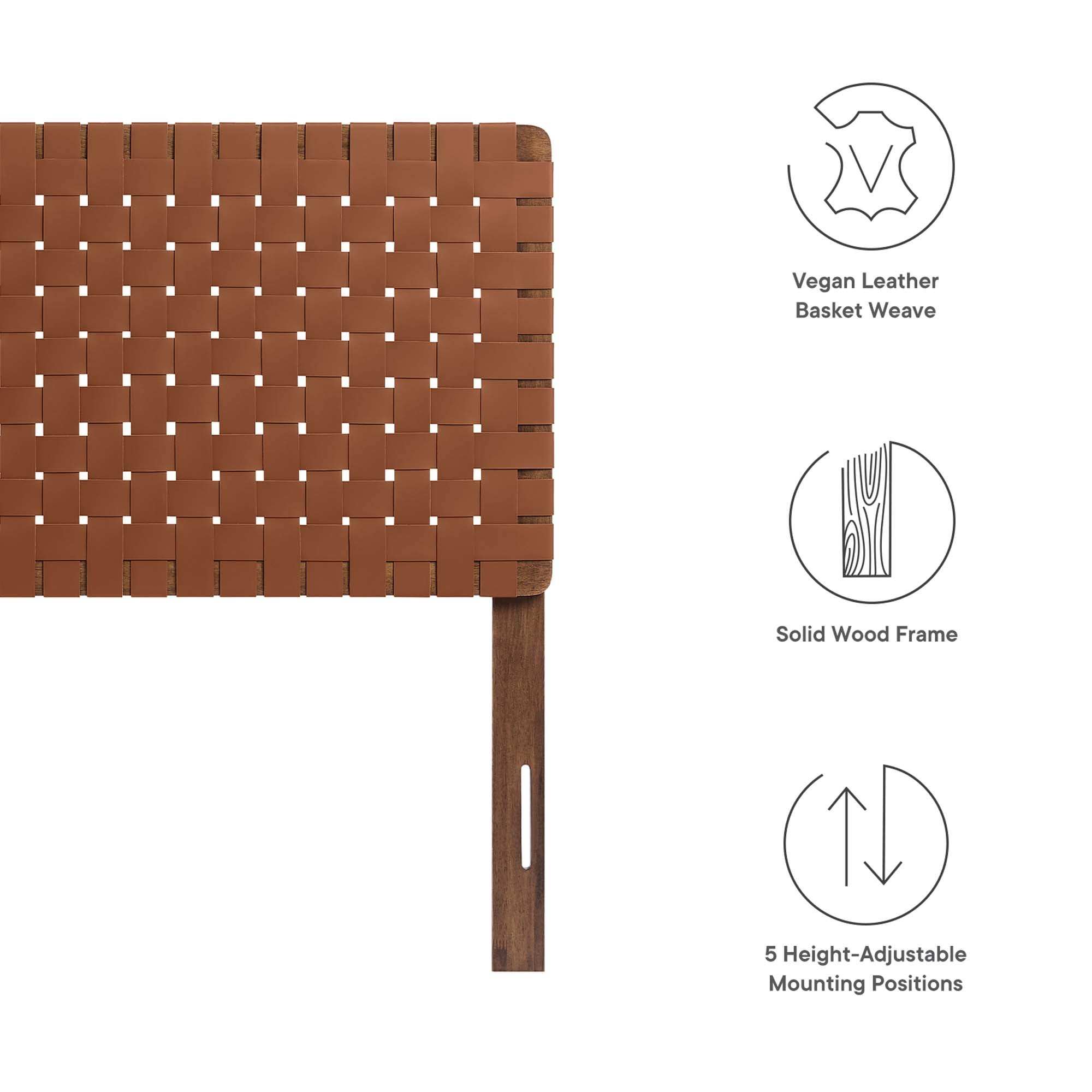 Modway Sparta Weave Vegan Leather Twin Headboard