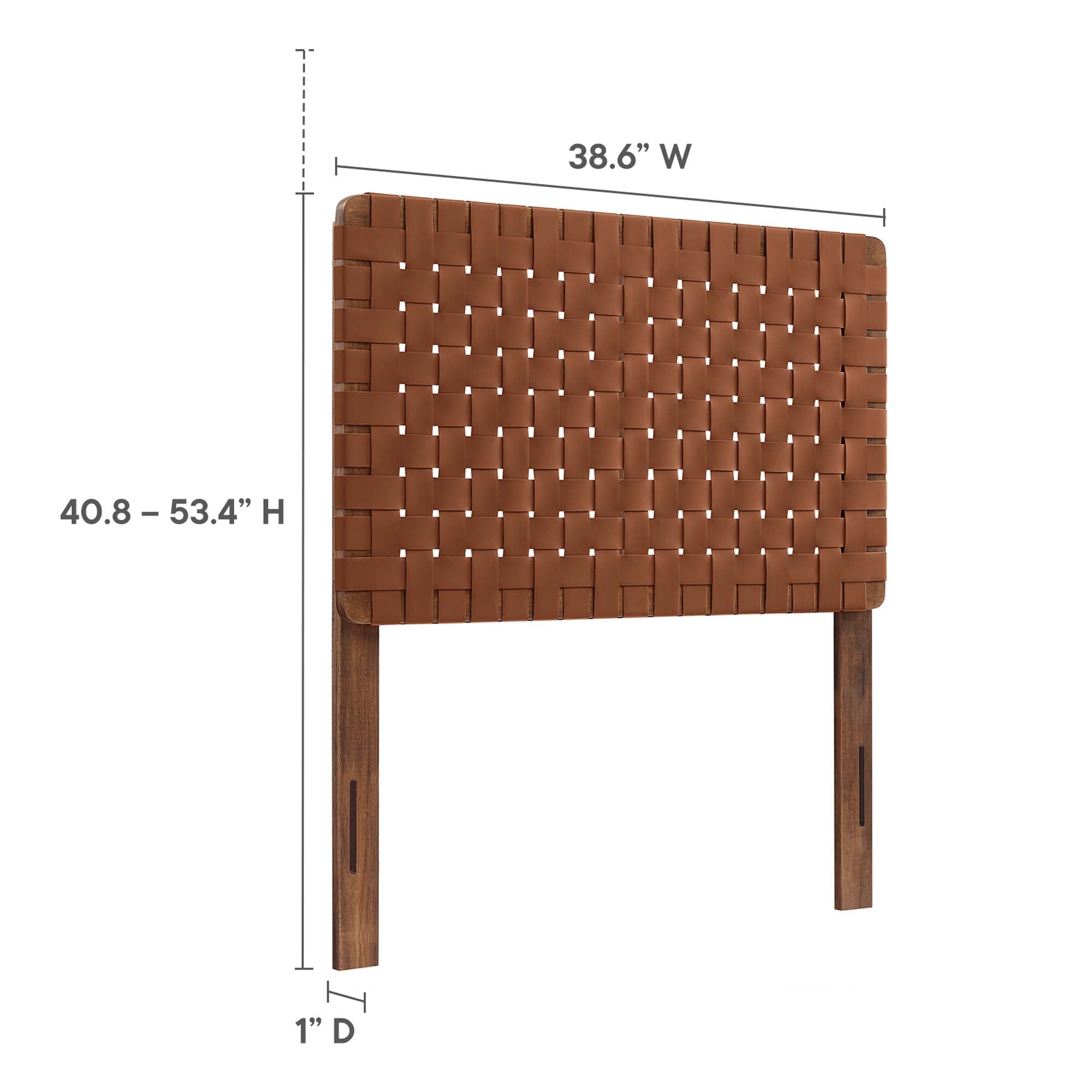 Modway Sparta Weave Vegan Leather Twin Headboard