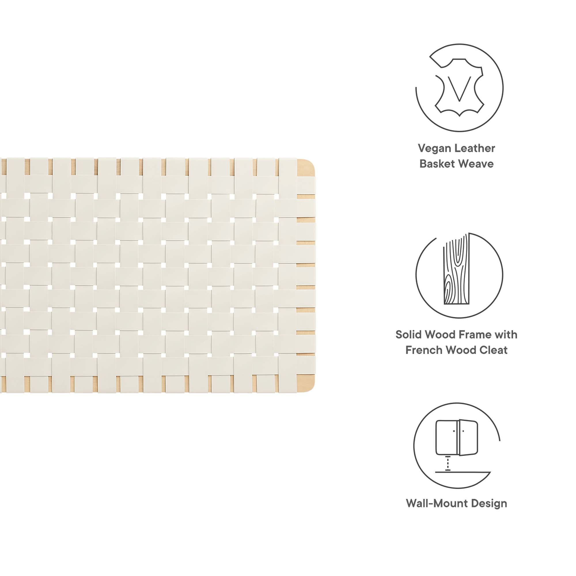 Modway Sparta Weave Vegan Leather Full Headboard