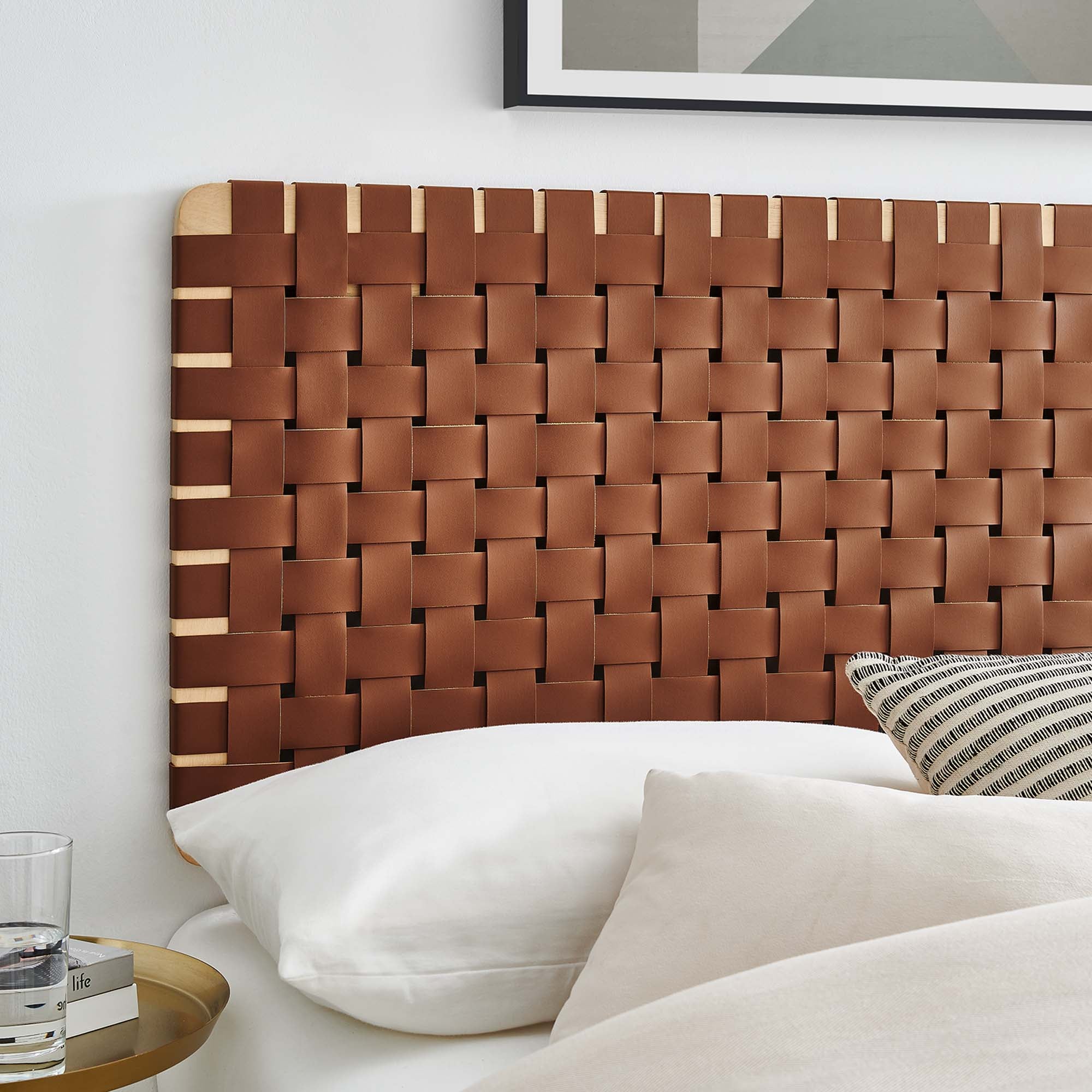 Modway Sparta Weave Vegan Leather Full Headboard