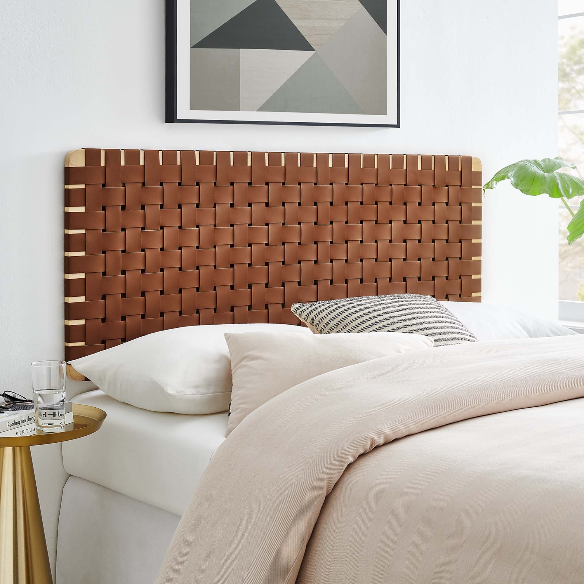 Modway Sparta Weave Vegan Leather Full Headboard