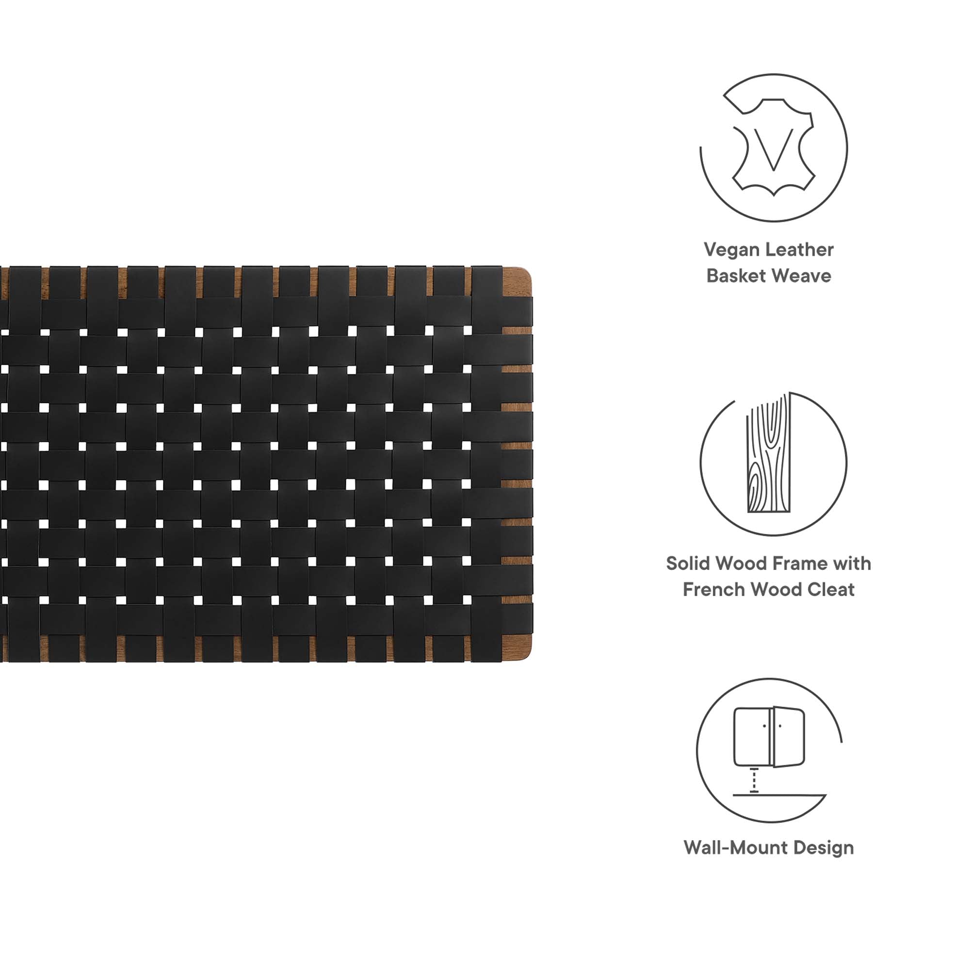 Modway Sparta Weave Vegan Leather Full Headboard
