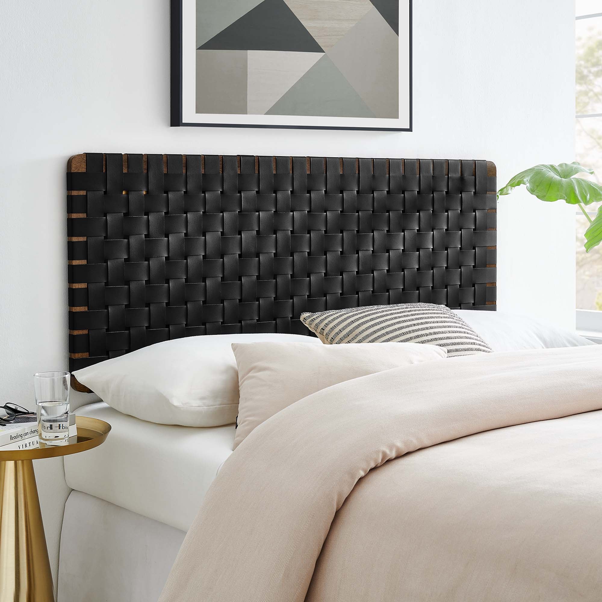 Modway Sparta Weave Vegan Leather Full Headboard