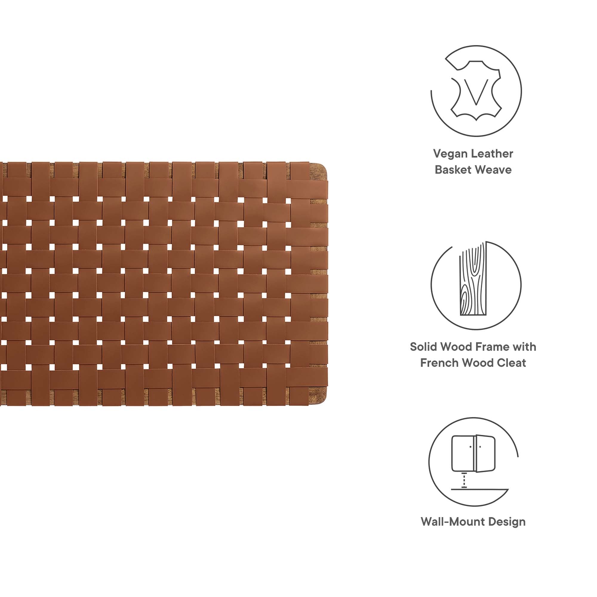 Modway Sparta Weave Vegan Leather Full Headboard