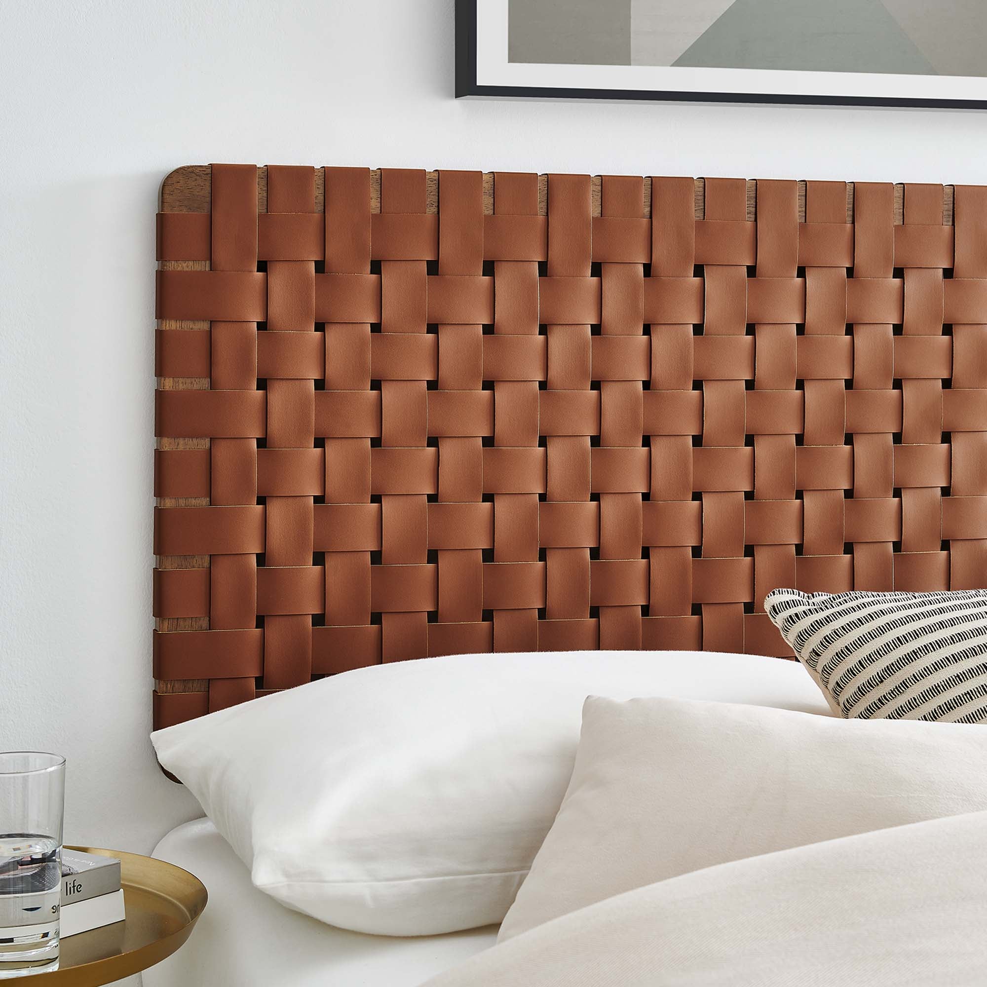 Modway Sparta Weave Vegan Leather Full Headboard