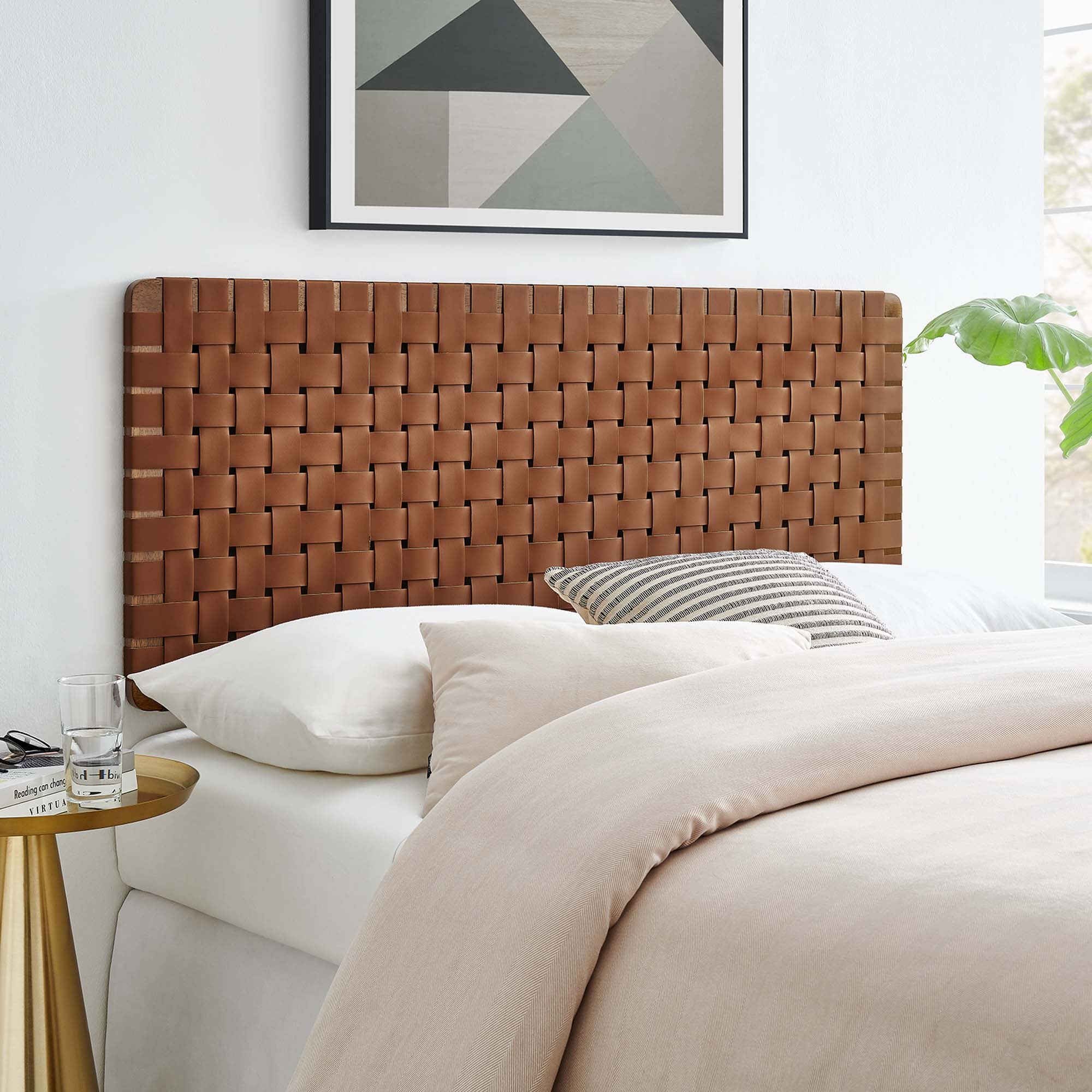 Modway Sparta Weave Vegan Leather Full Headboard