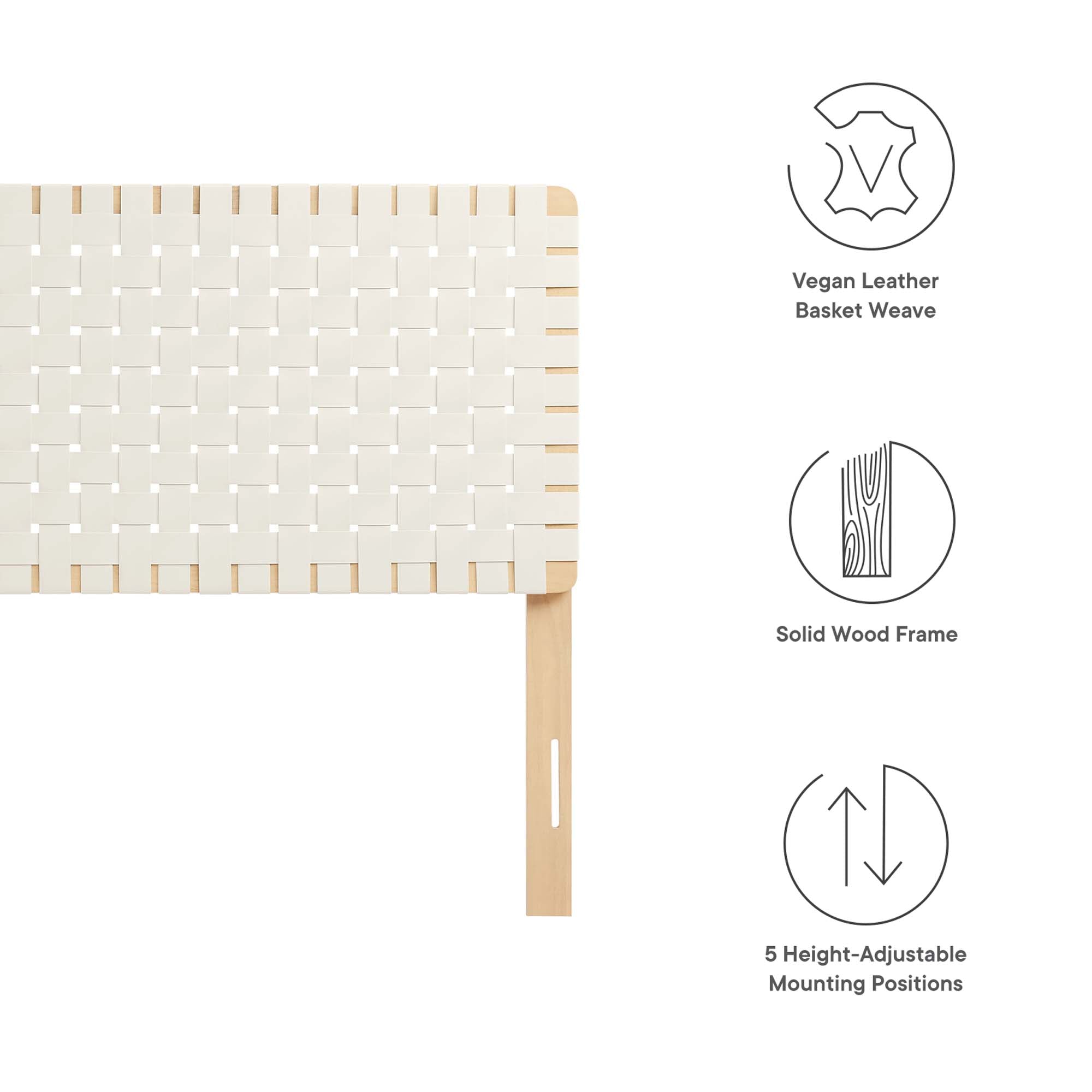 Modway Sparta Weave Vegan Leather Full Headboard