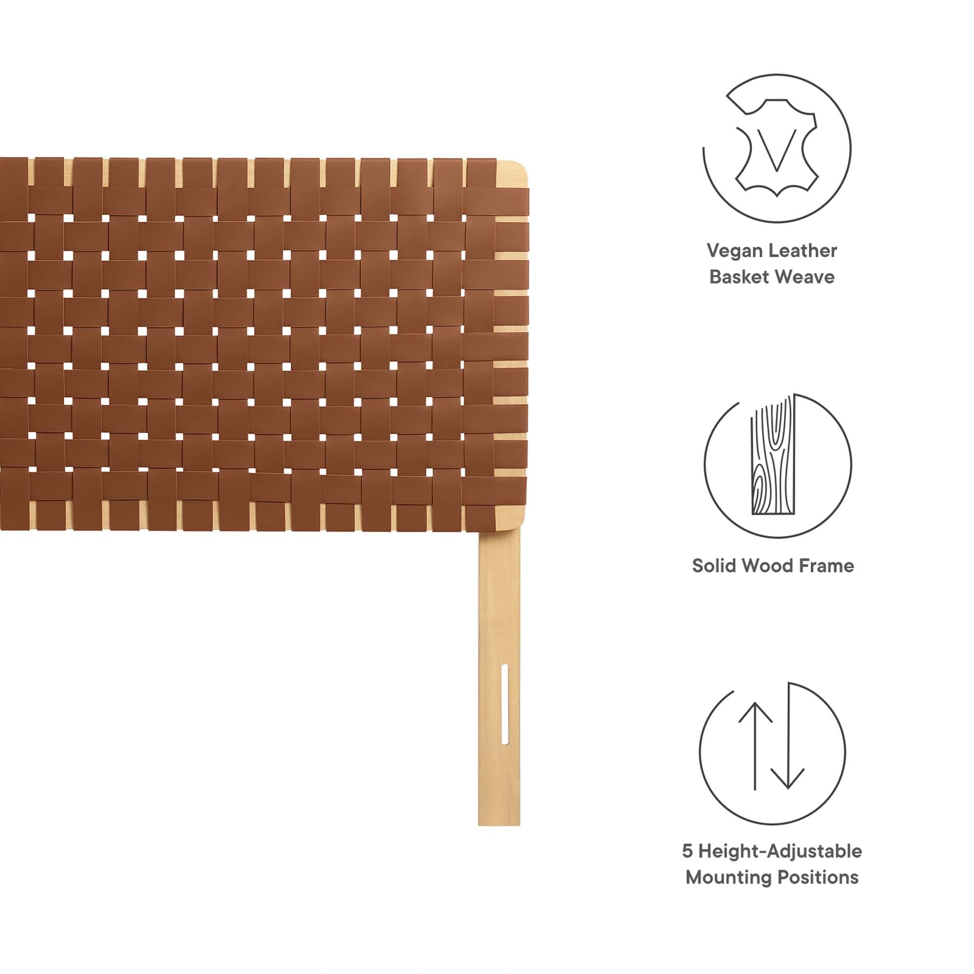 Modway Sparta Weave Vegan Leather Full Headboard