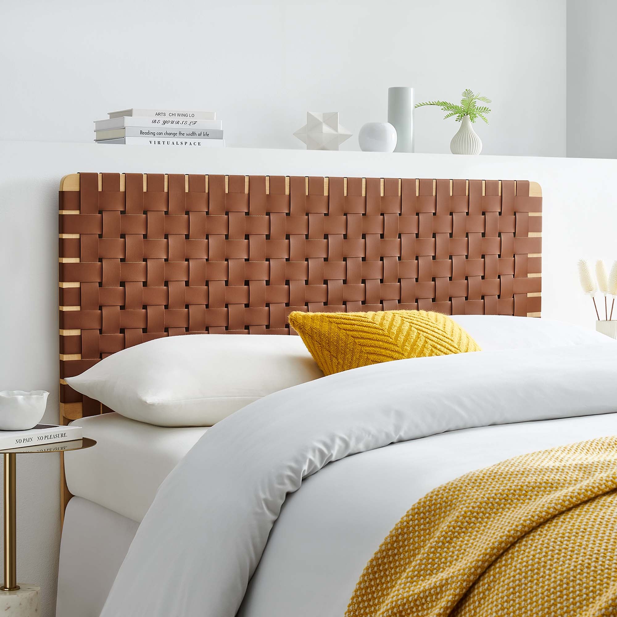 Modway Sparta Weave Vegan Leather Full Headboard