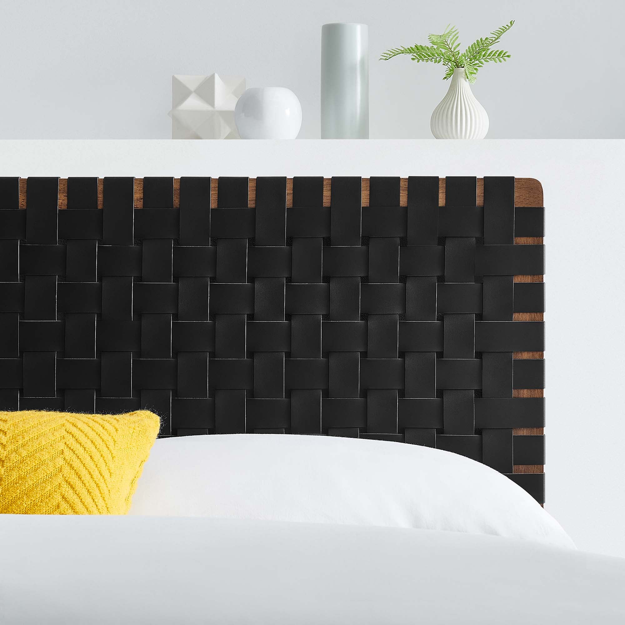 Modway Sparta Weave Vegan Leather Full Headboard