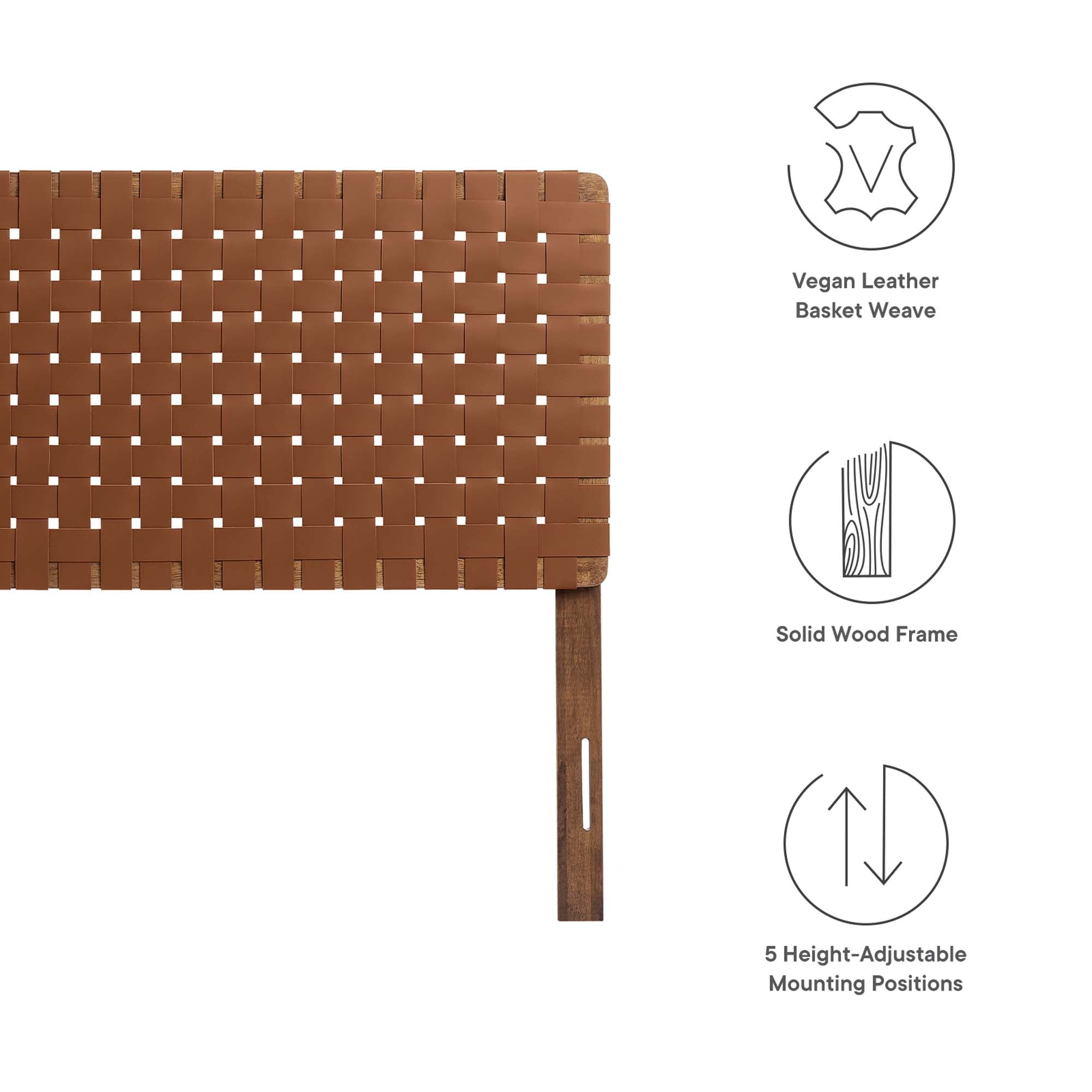 Modway Sparta Weave Vegan Leather Full Headboard