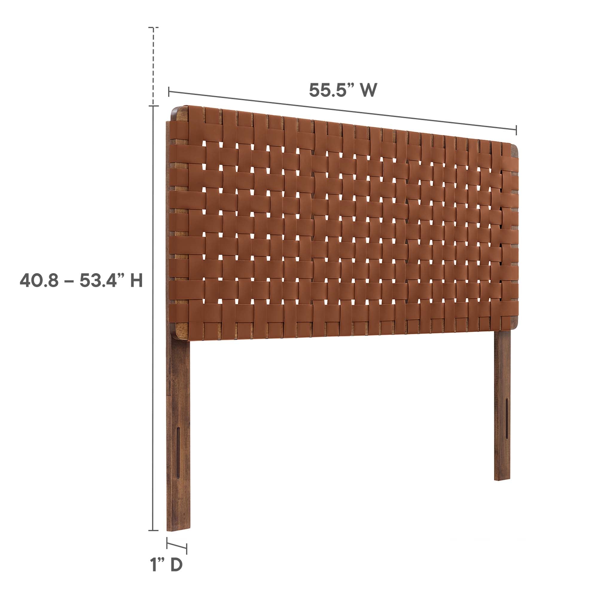 Modway Sparta Weave Vegan Leather Full Headboard