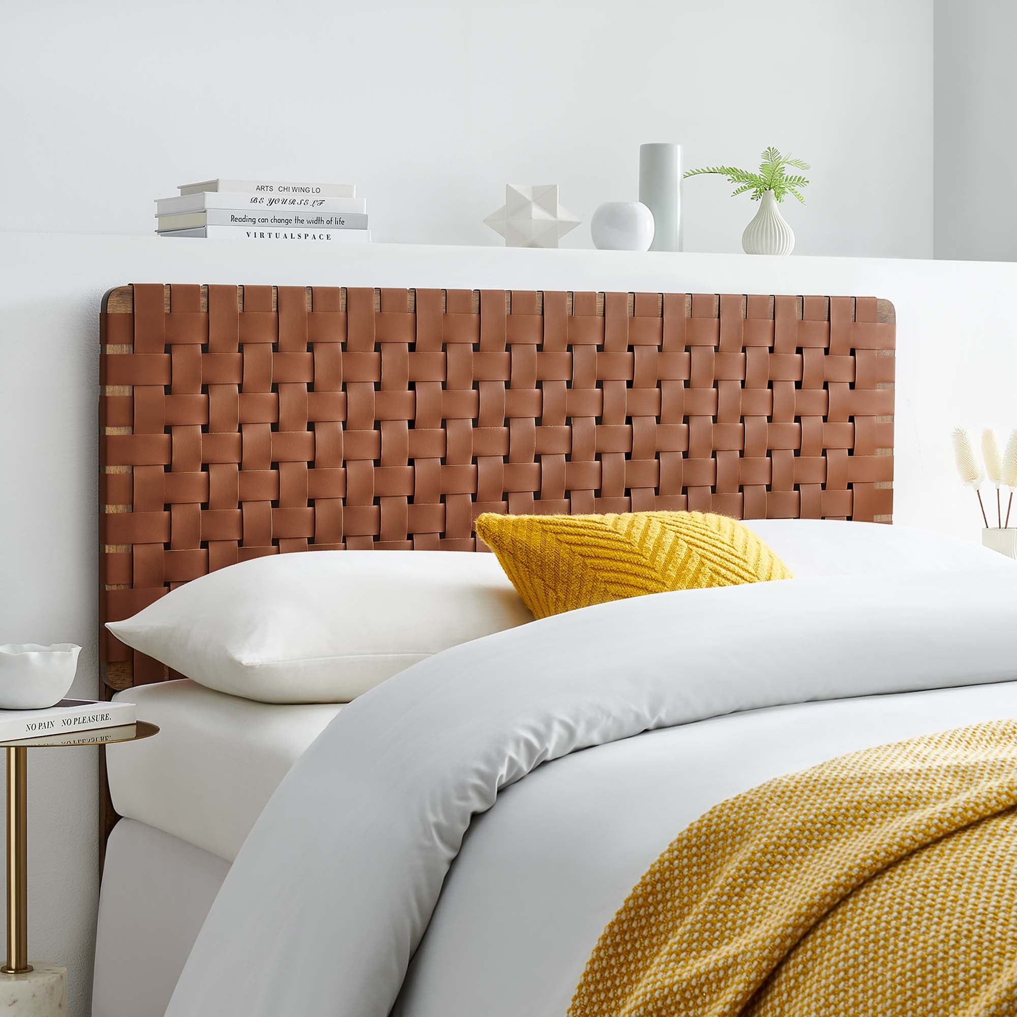 Modway Sparta Weave Vegan Leather Full Headboard
