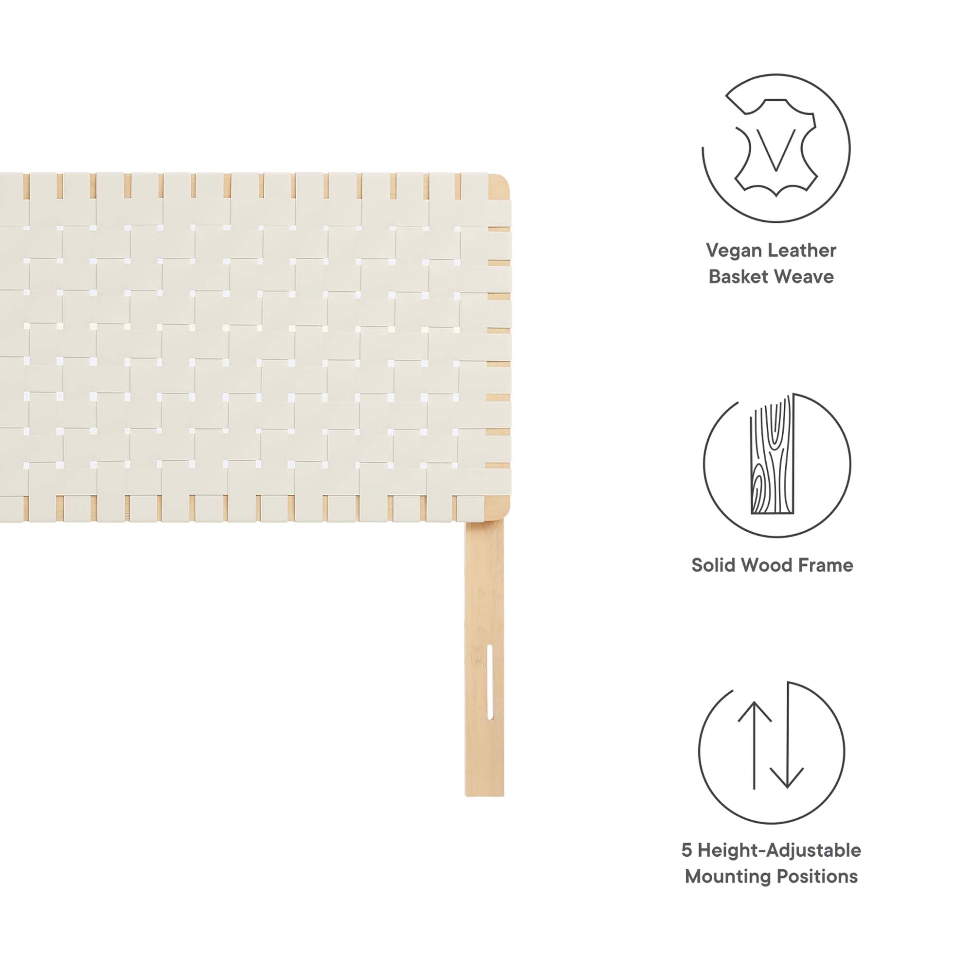 Modway Sparta Weave Vegan Leather Queen Headboard