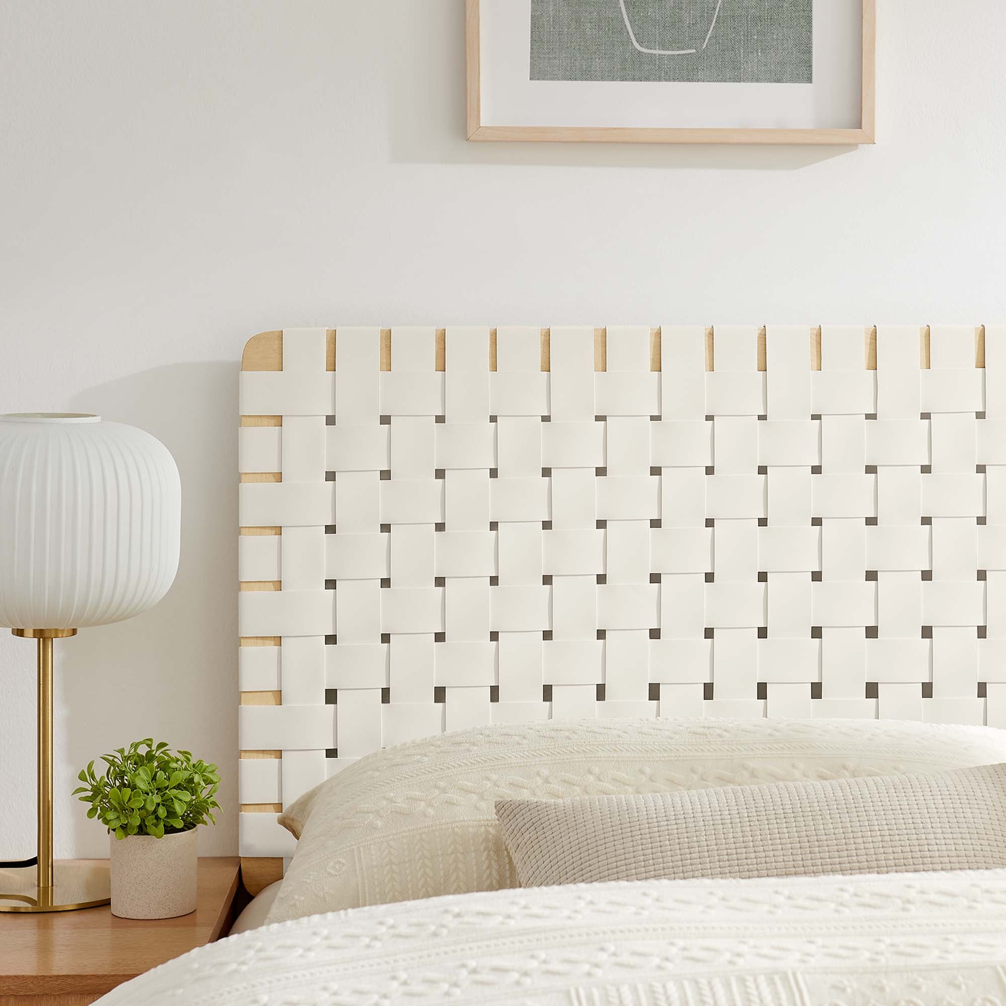 Modway Sparta Weave Vegan Leather Queen Headboard