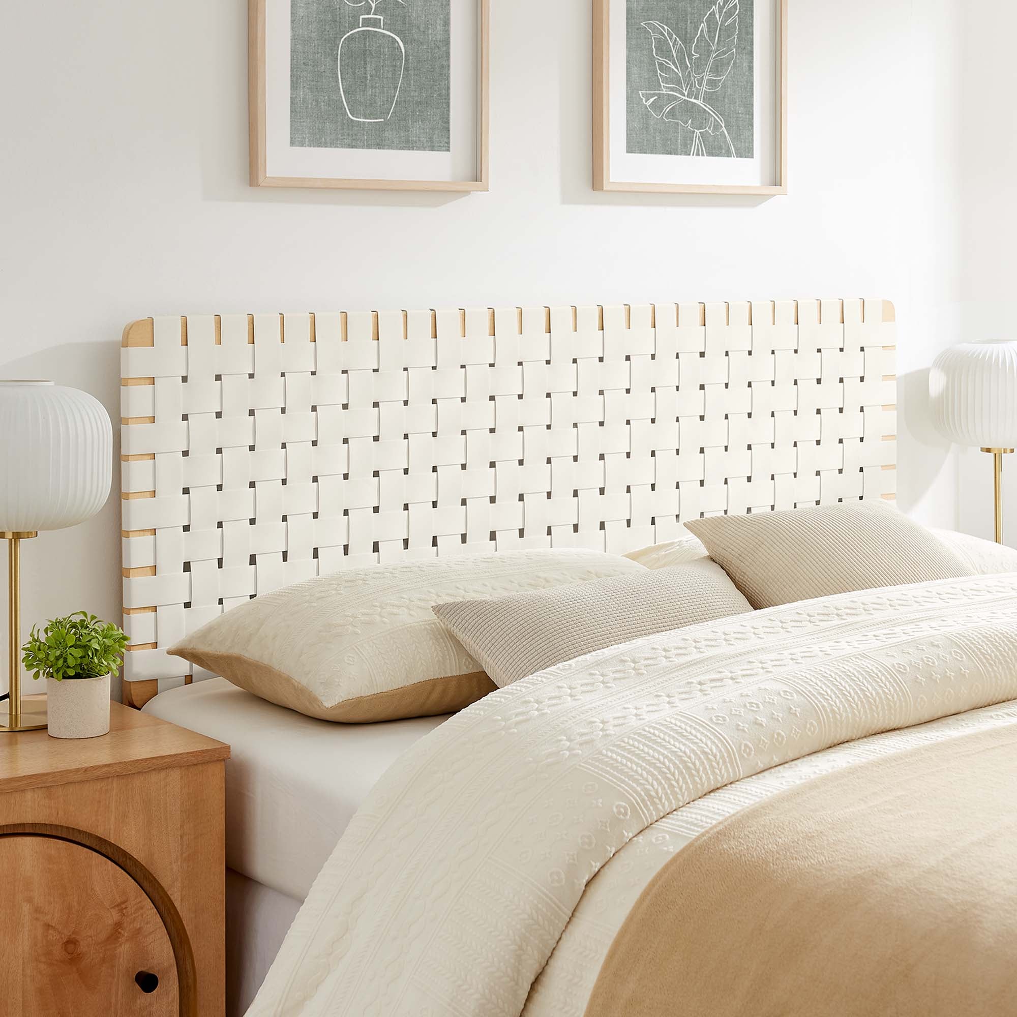 Modway Sparta Weave Vegan Leather Queen Headboard