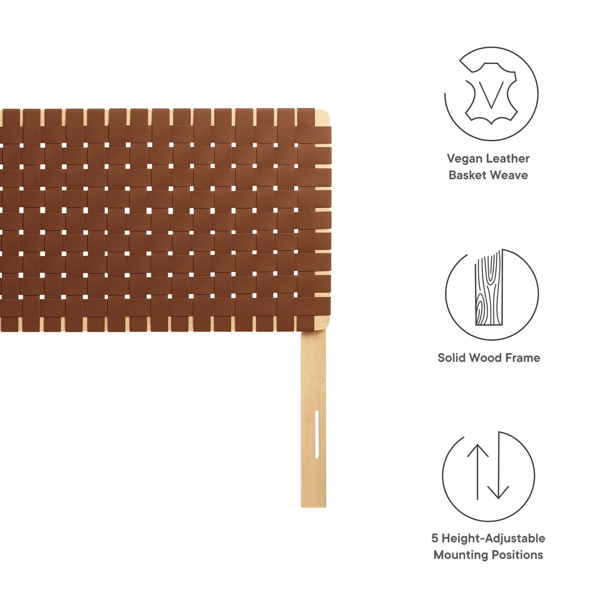 Modway Sparta Weave Vegan Leather Queen Headboard