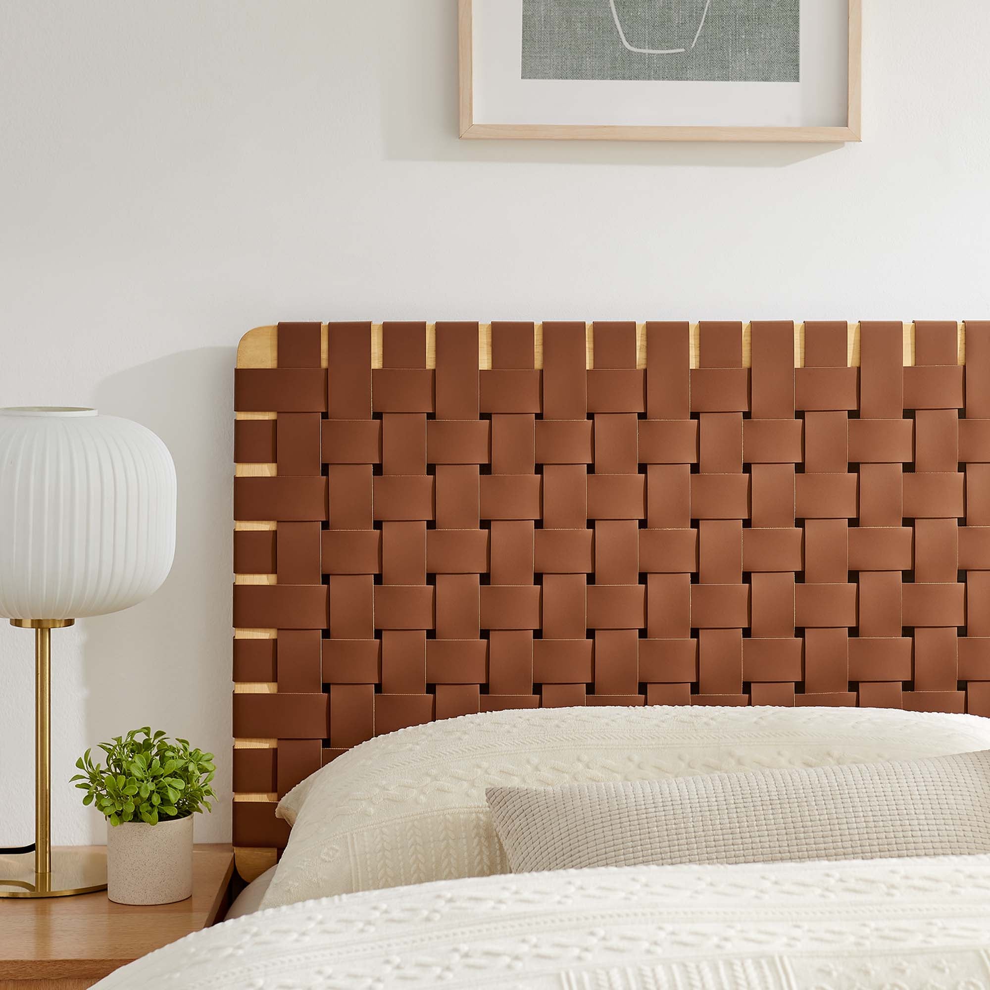 Modway Sparta Weave Vegan Leather Queen Headboard