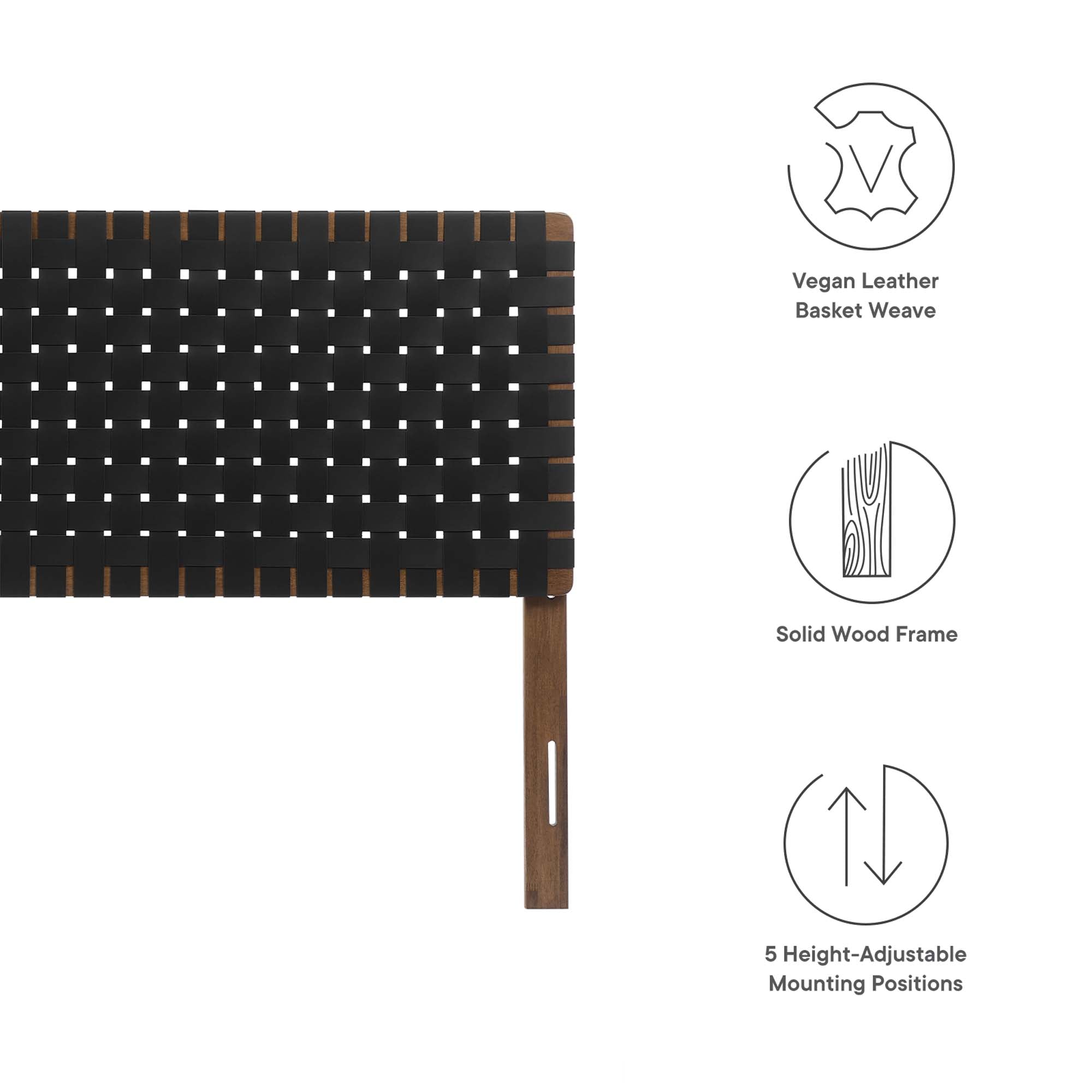 Modway Sparta Weave Vegan Leather Queen Headboard