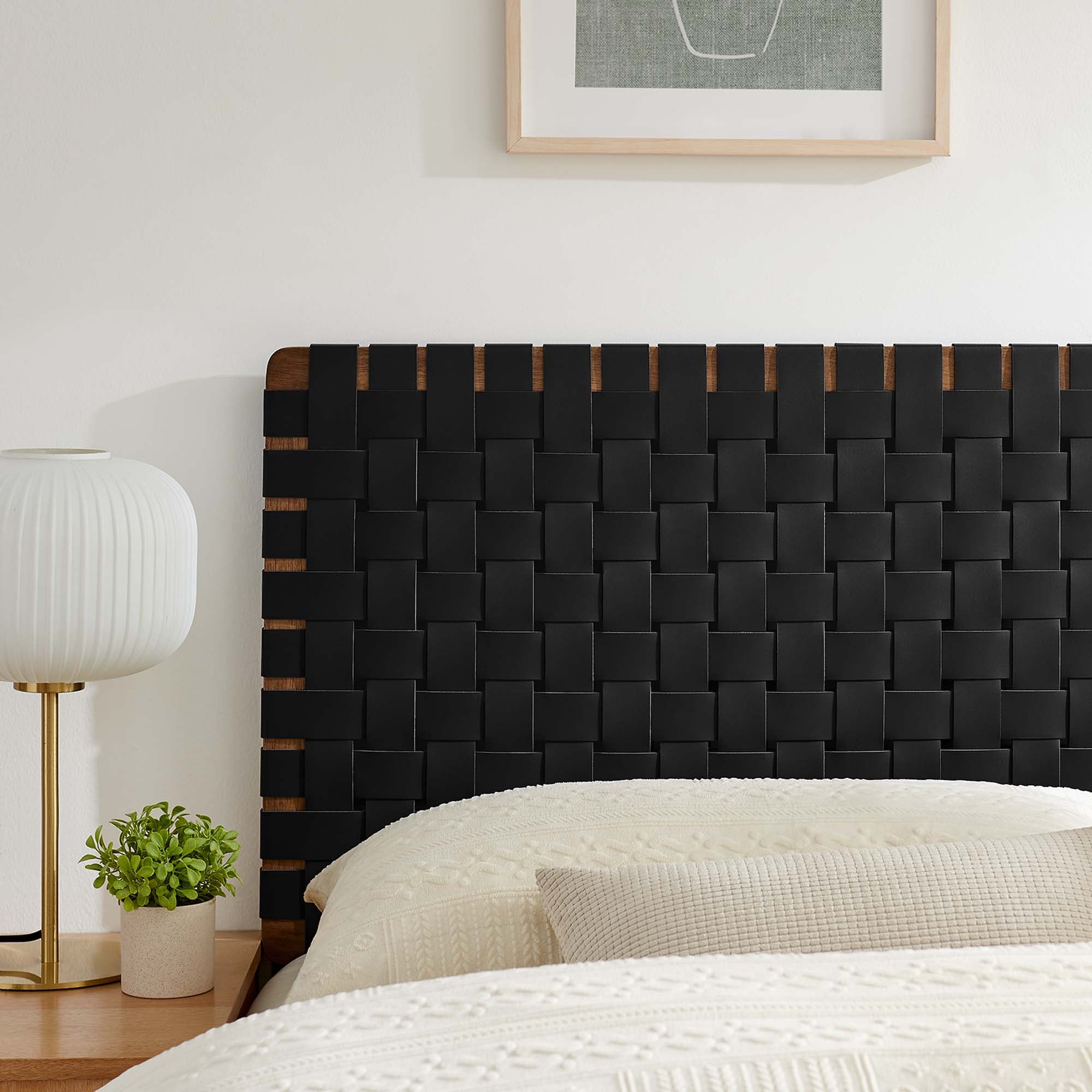 Modway Sparta Weave Vegan Leather Queen Headboard