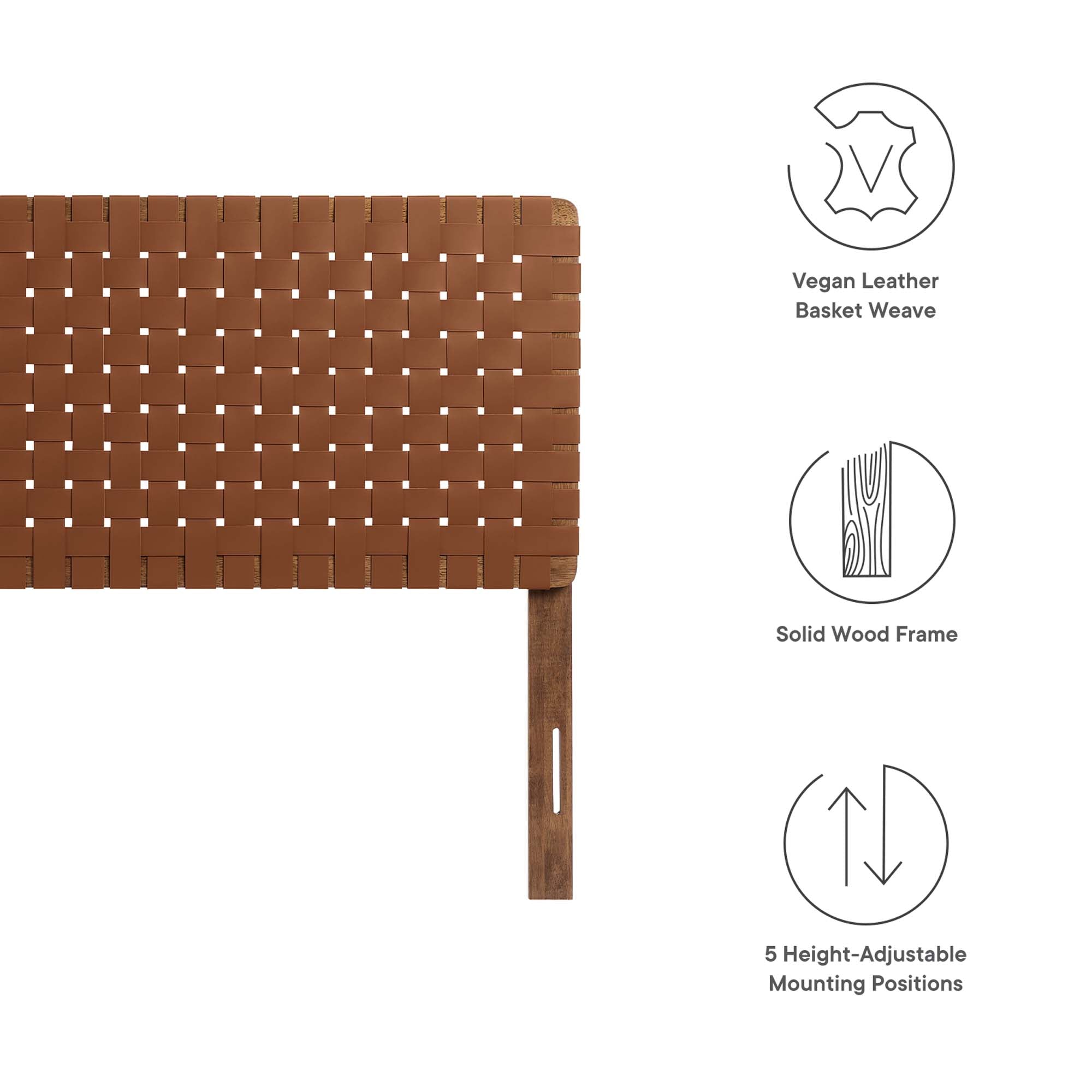 Modway Sparta Weave Vegan Leather Queen Headboard