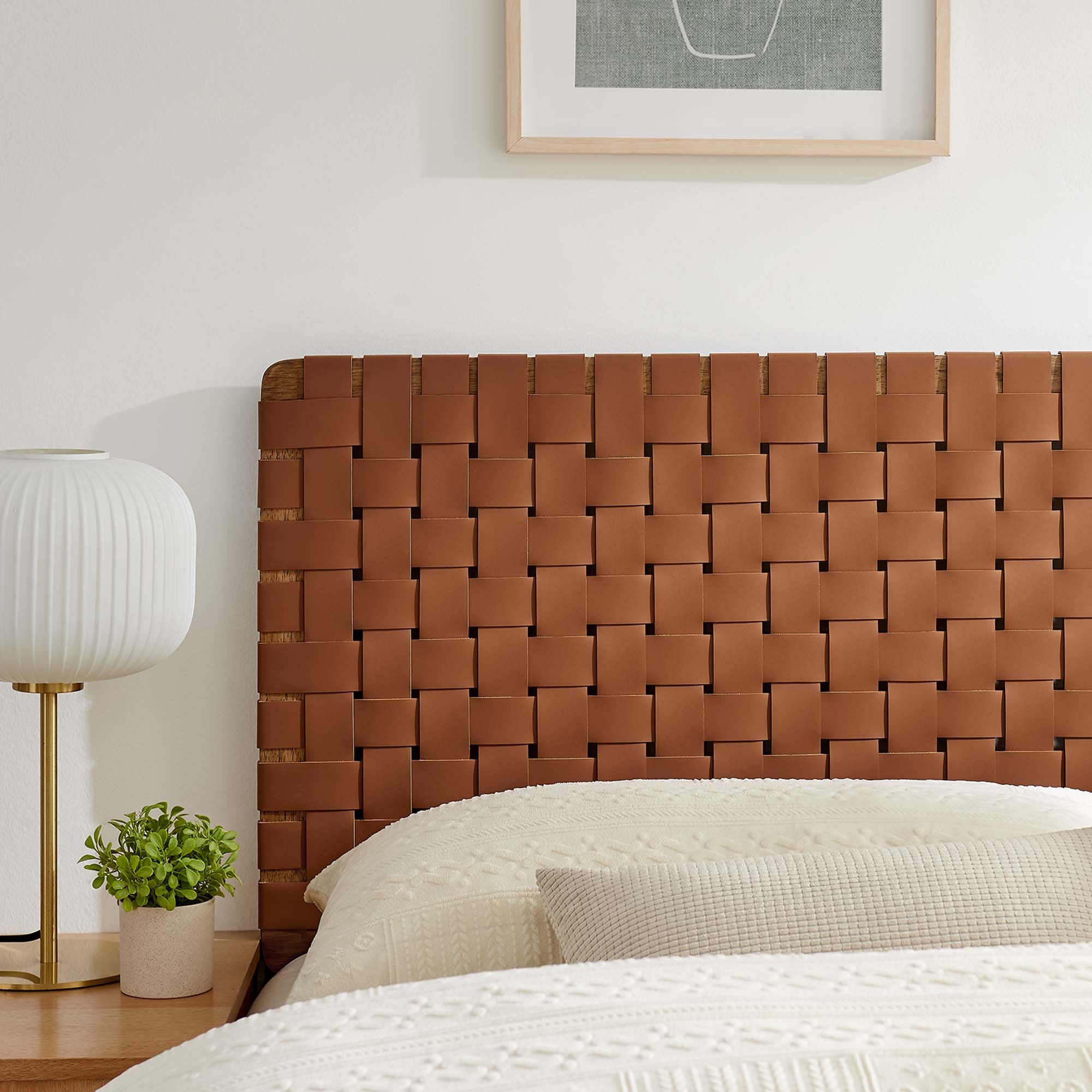 Modway Sparta Weave Vegan Leather Queen Headboard