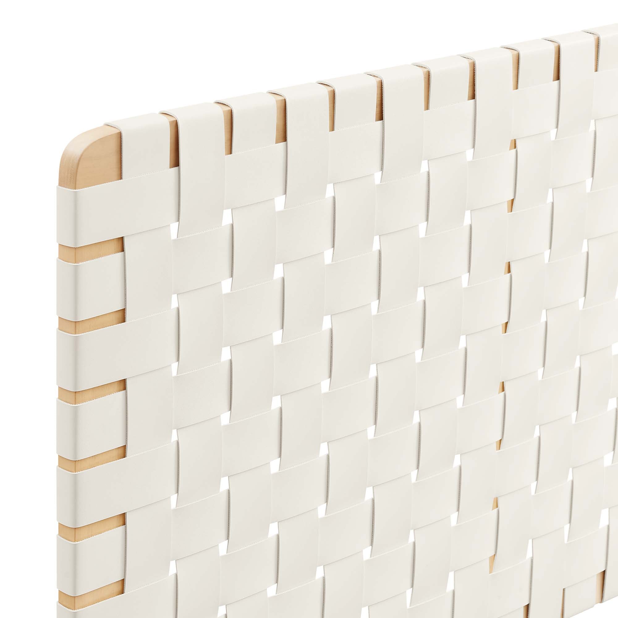 Modway Sparta Weave Wall-Mount Vegan Leather King Headboard