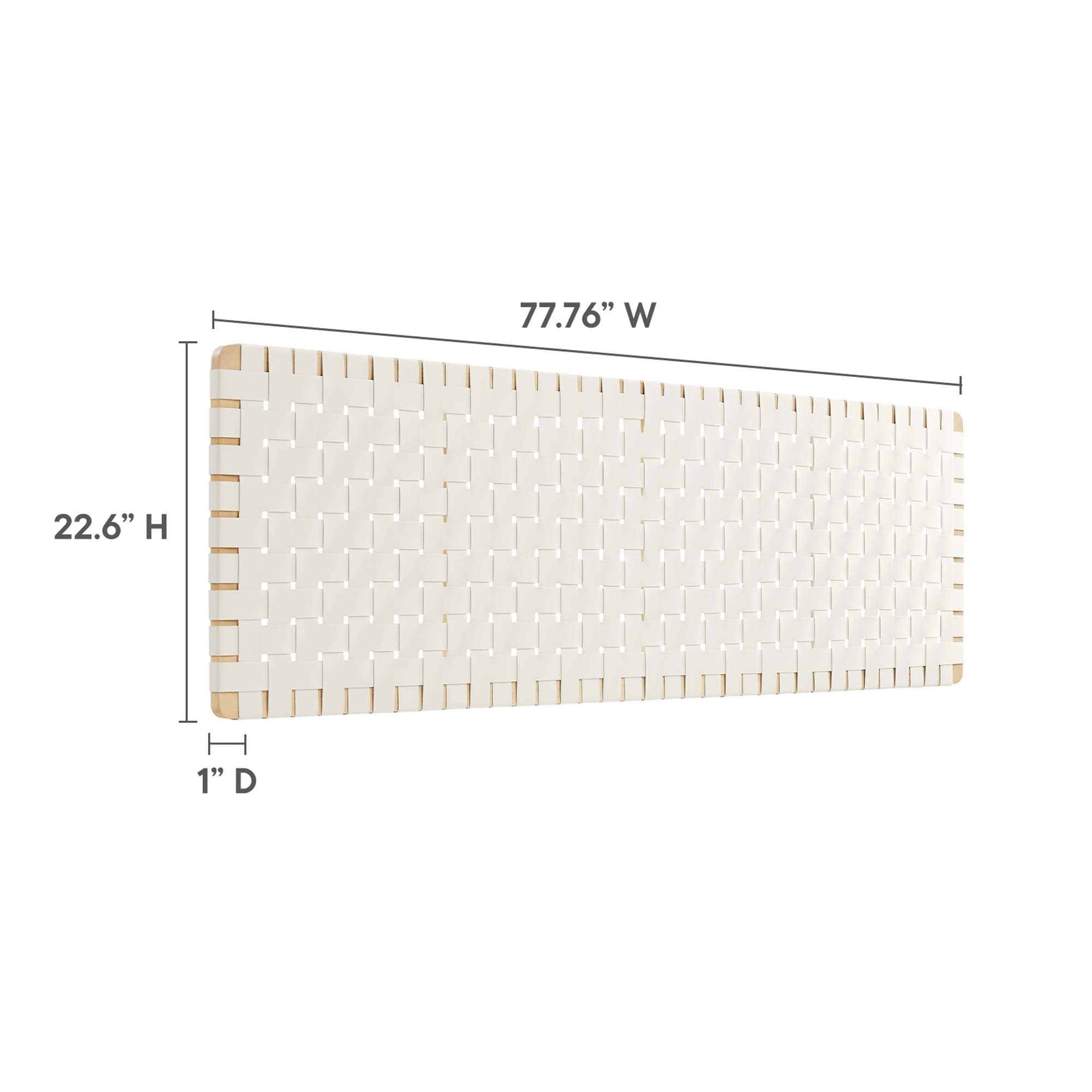 Modway Sparta Weave Wall-Mount Vegan Leather King Headboard