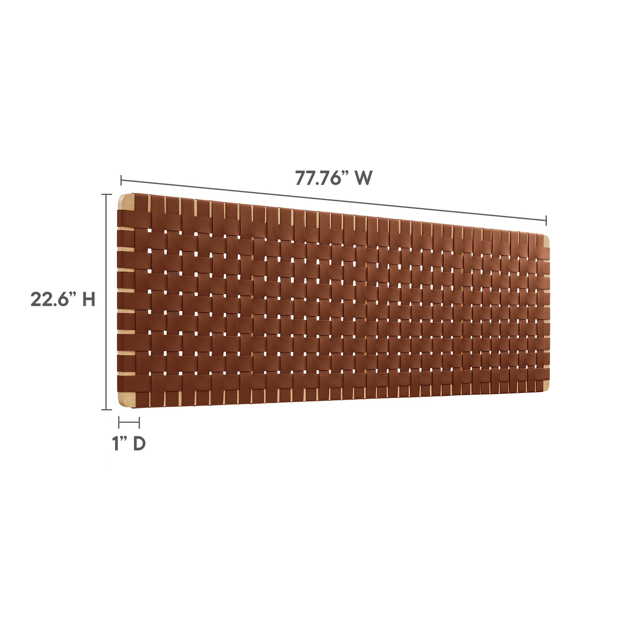 Modway Sparta Weave Wall-Mount Vegan Leather King Headboard