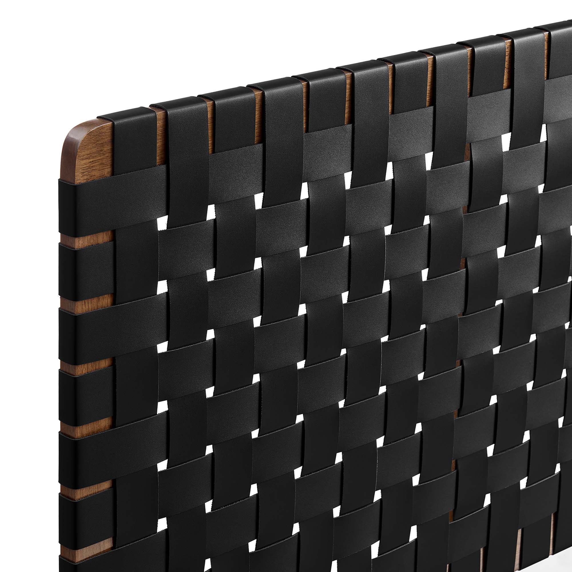 Modway Sparta Weave Wall-Mount Vegan Leather King Headboard