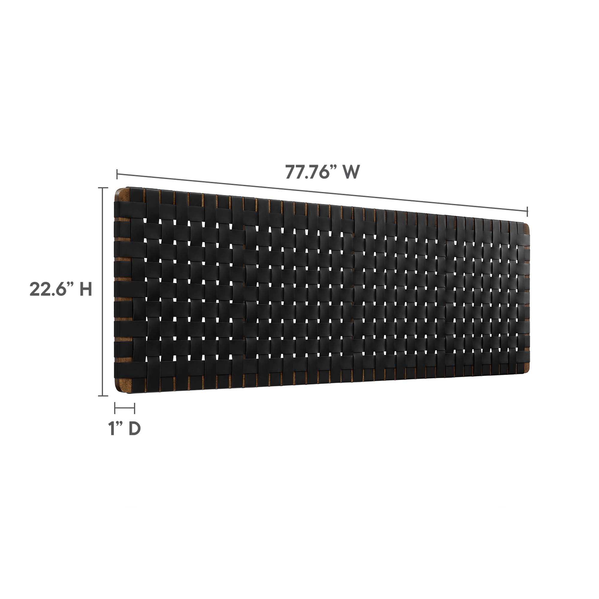 Modway Sparta Weave Wall-Mount Vegan Leather King Headboard